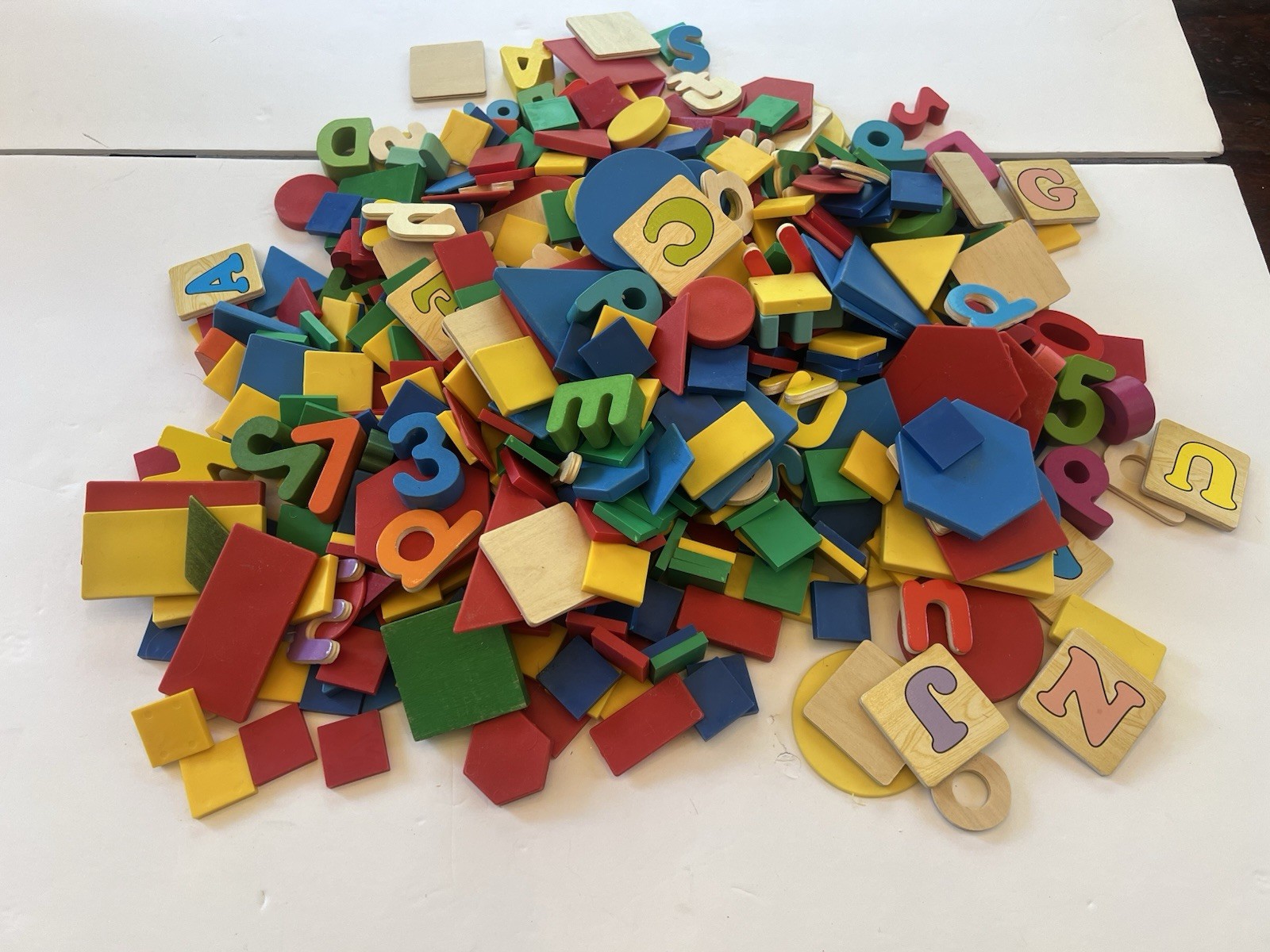 Educational Tools Lots Letters, Numbers,and Shapes Homeschool Blocks Classroom