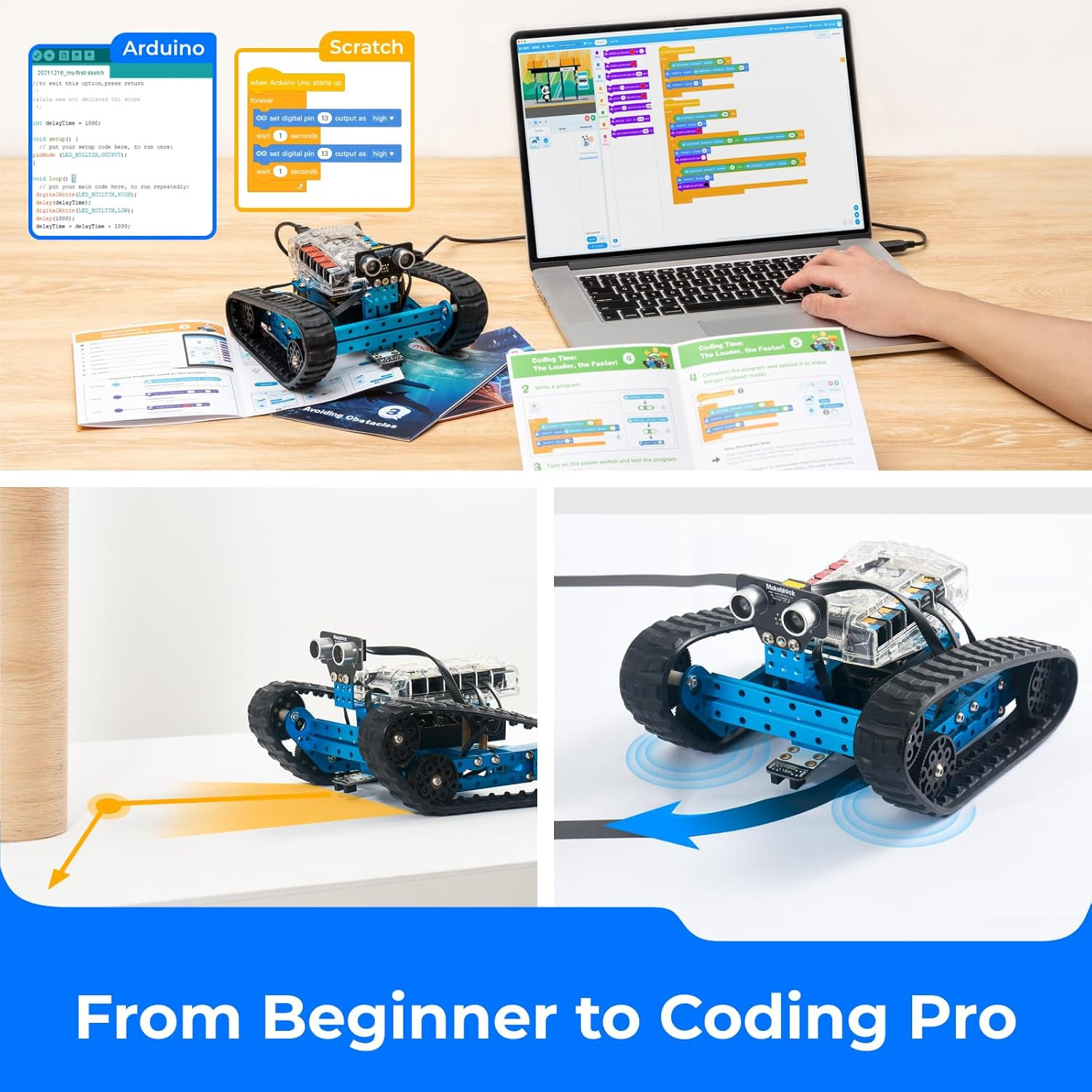 Mbot Ranger 3 in 1 Robotics for Kids Age 8-12, Coding Robot for Arduino Scratch