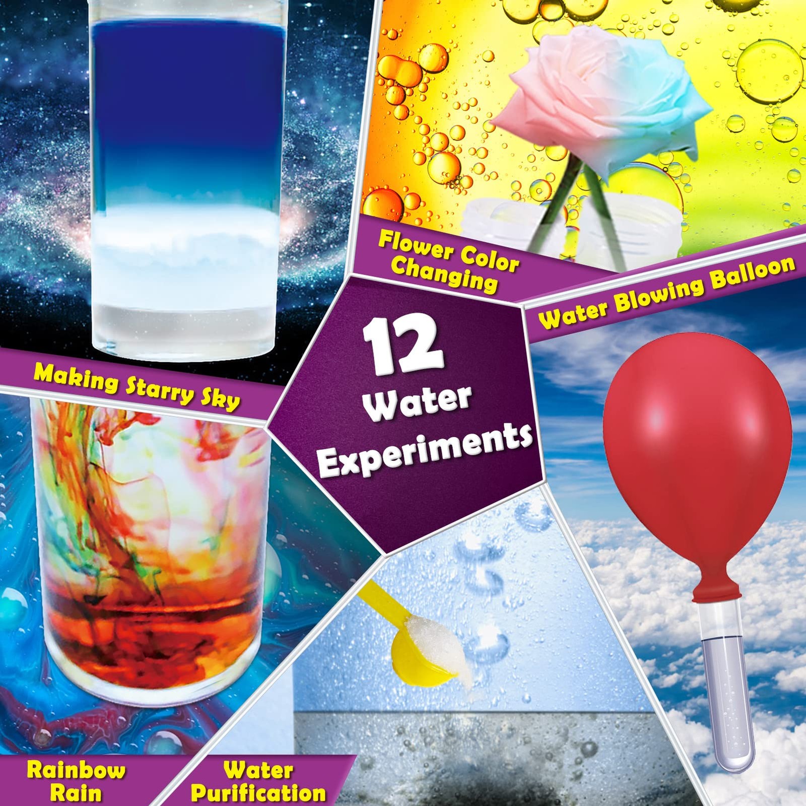 UNGLINGA 30 Experiments Science Kit for Large, With Chemicals