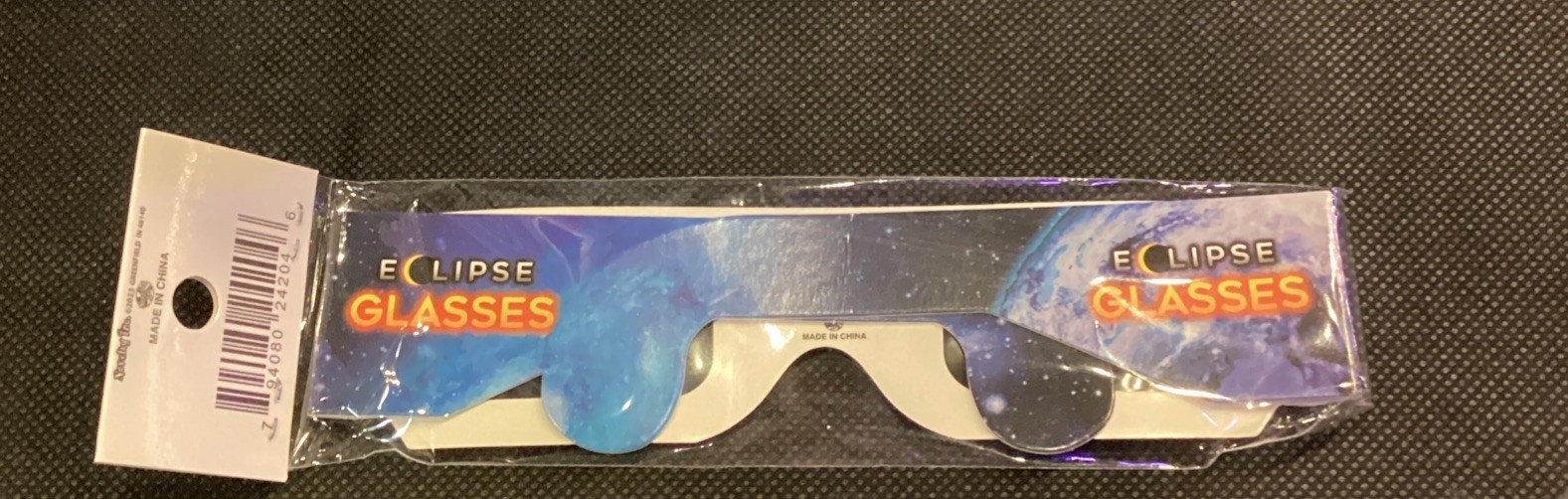 Set Of 5 Solar Eclipse Glasses (SAFE FOR DIRECT VIEWING, BLOCKS 100% RADIATION)