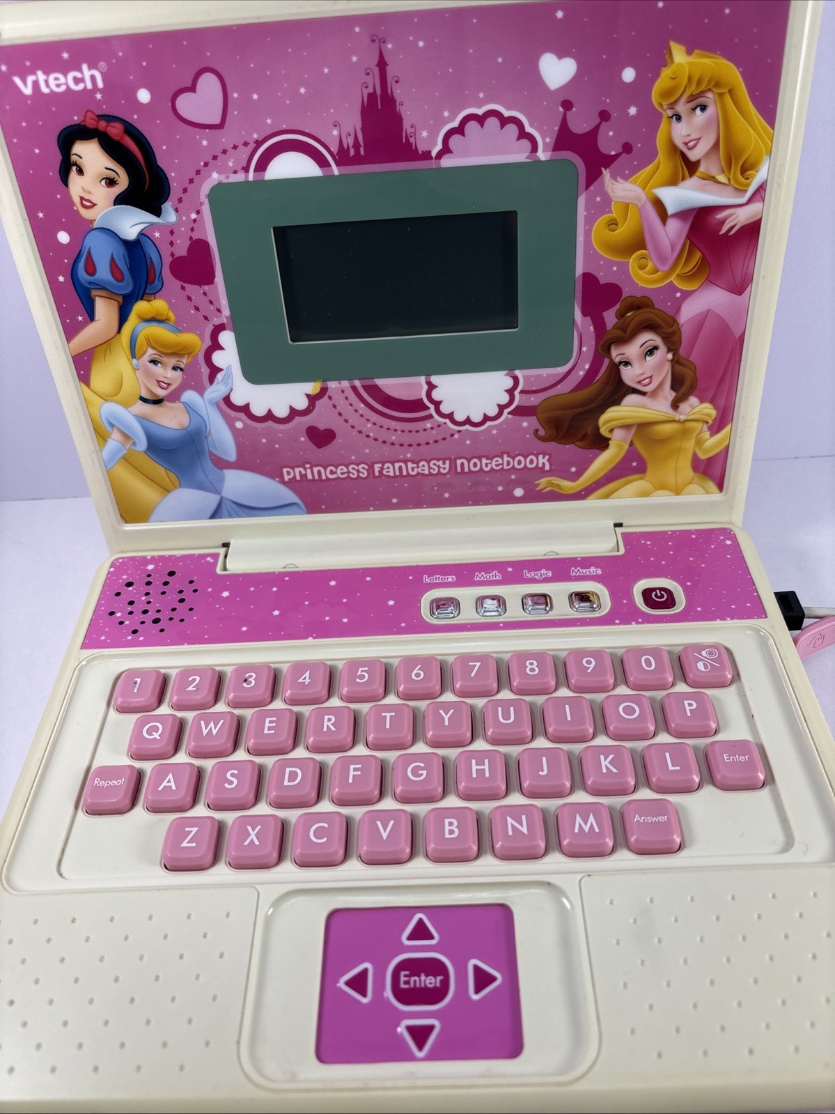 VTech Disney Princess Fantasy Notebook Learn Letters, Math, Logic Tested Belle
