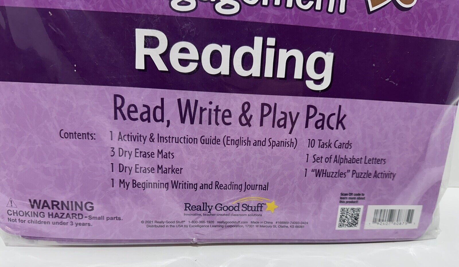 Really Good Stuff Family Engagement Reading Read, Write, and Play Pack PreK NEW