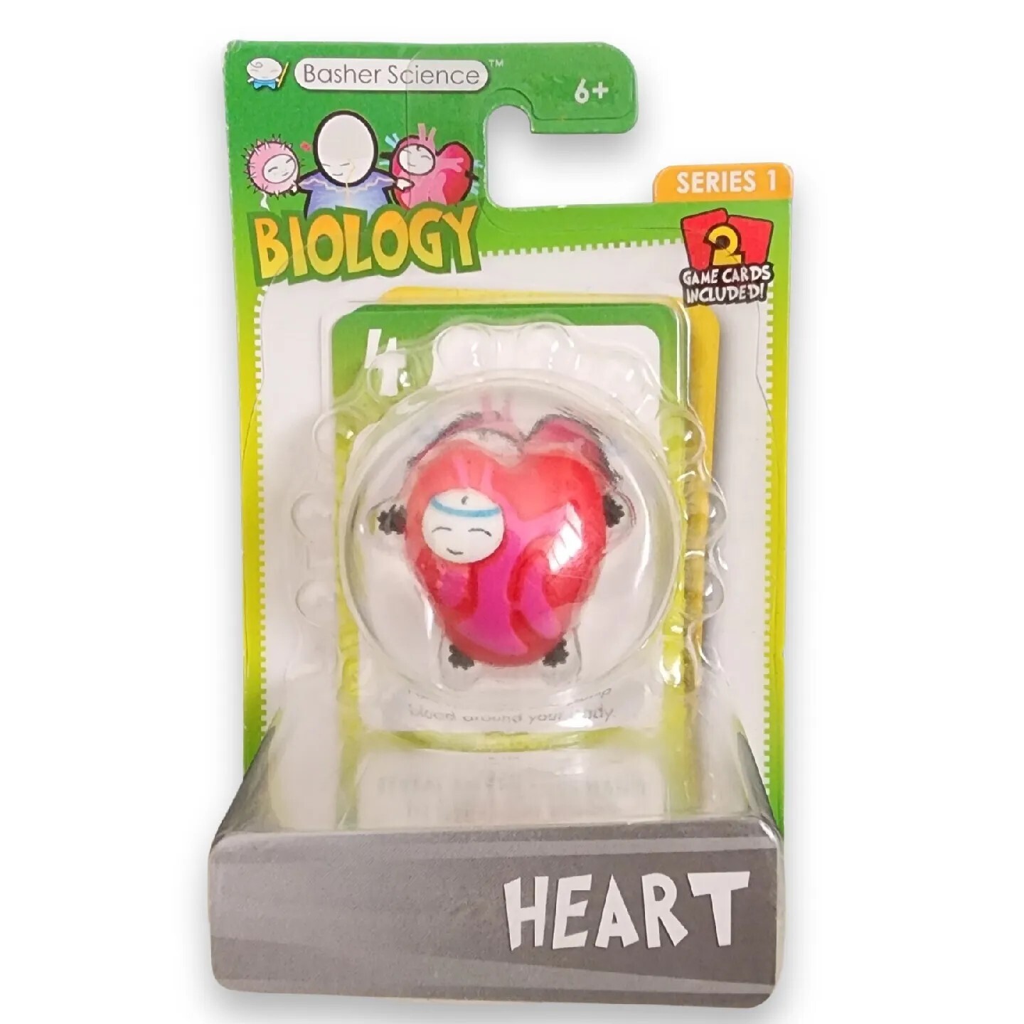 Basher Science Biology 3 Pack Heart Figurine Plus 2 Cards Series 1 Uno Mattel