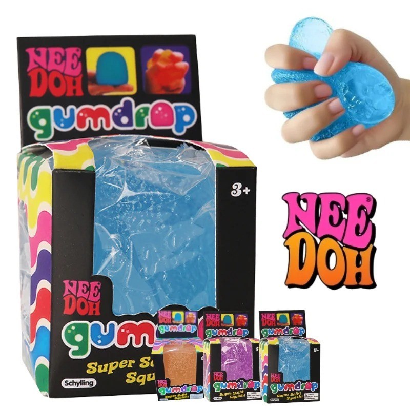 Authentic Nee Doh Gumdrop Super Solid Squish Needoh Gum Drop RARE