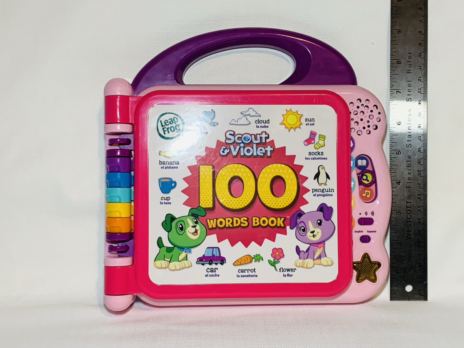 LeapFrog Scout & Violet 100 Words Book – Bilingual English/Spanish Learning Toy