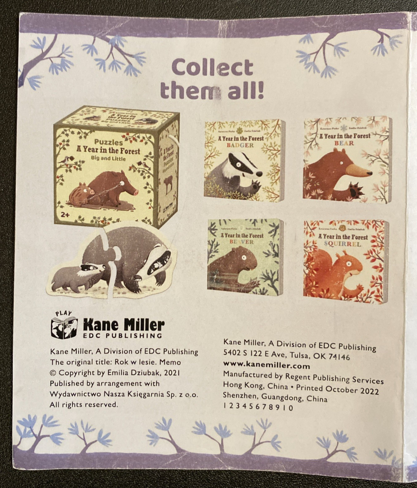 24 piece Memory Game A Year in the Forest by Emilia Dziubak (2023, Game)