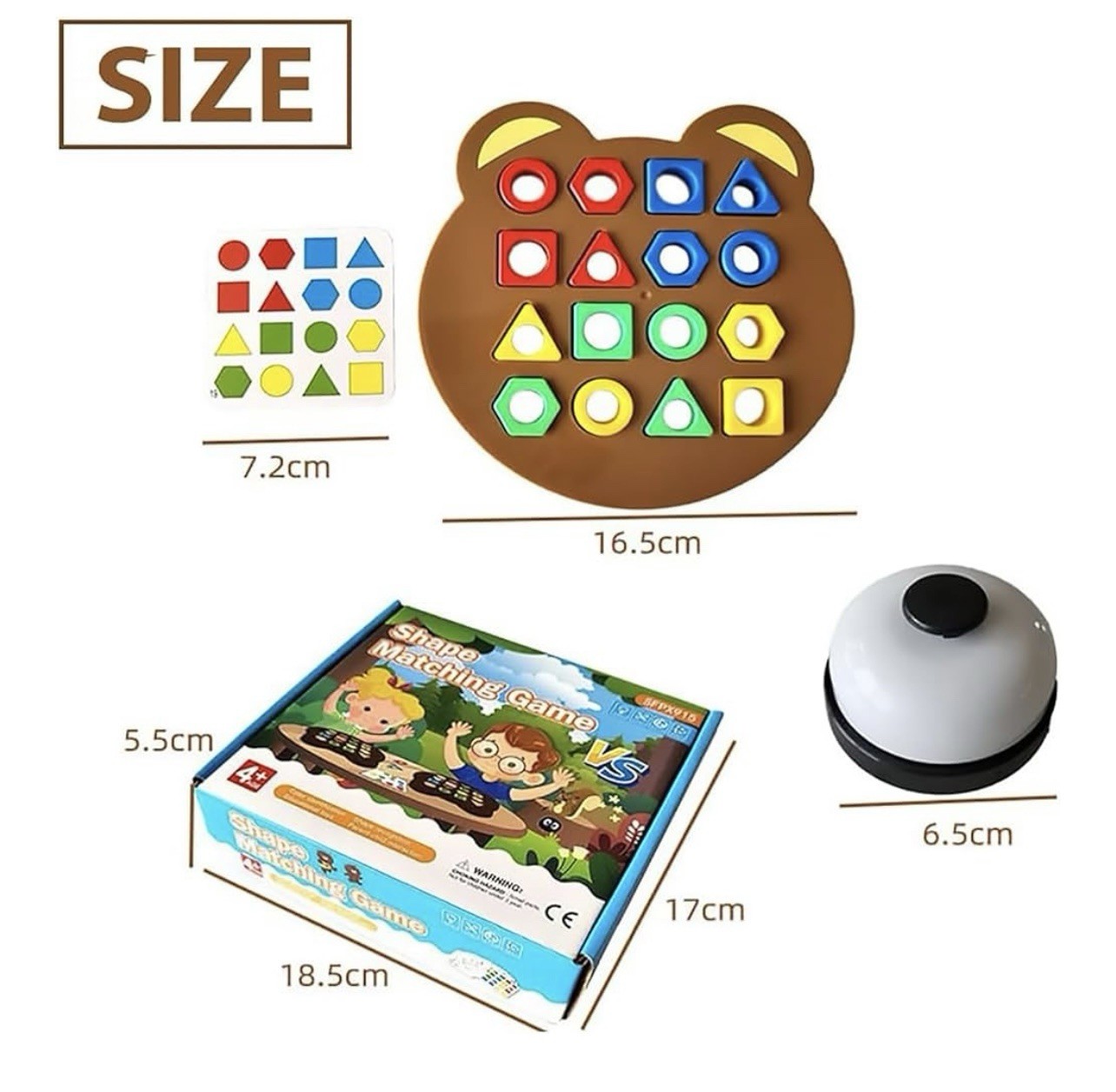 2 pack Geometric Shape Matching Game, Color Sensory Educational Toy