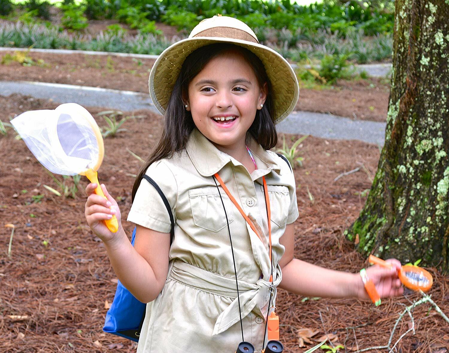 Kids Outdoor Adventure Explorer Kit & Nature Activity Set w/ Bug Catcher