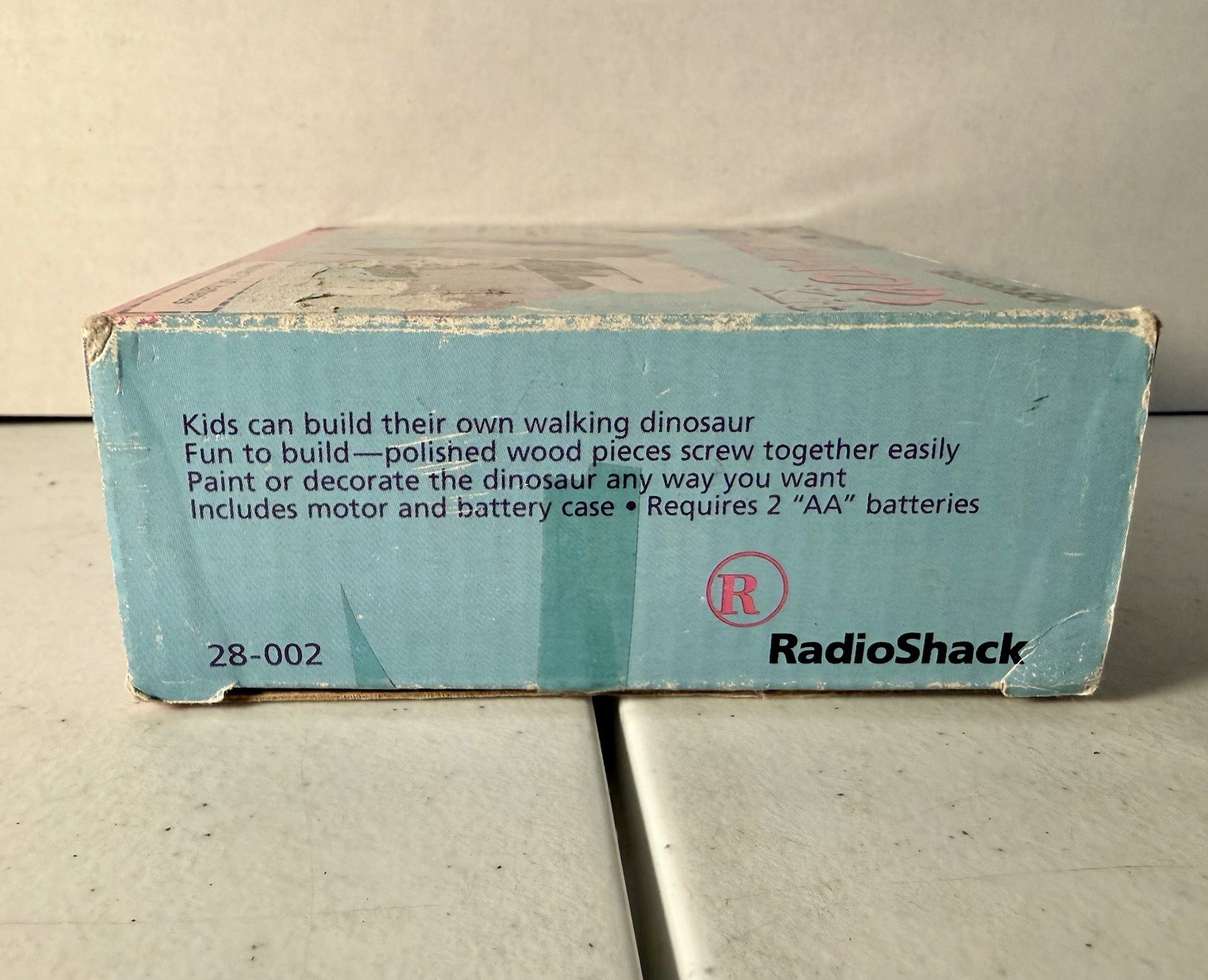 Vintage 1999 RadioShack Walking Triceratops Kit 28-002 NIB Wooden Dinosaur Toy