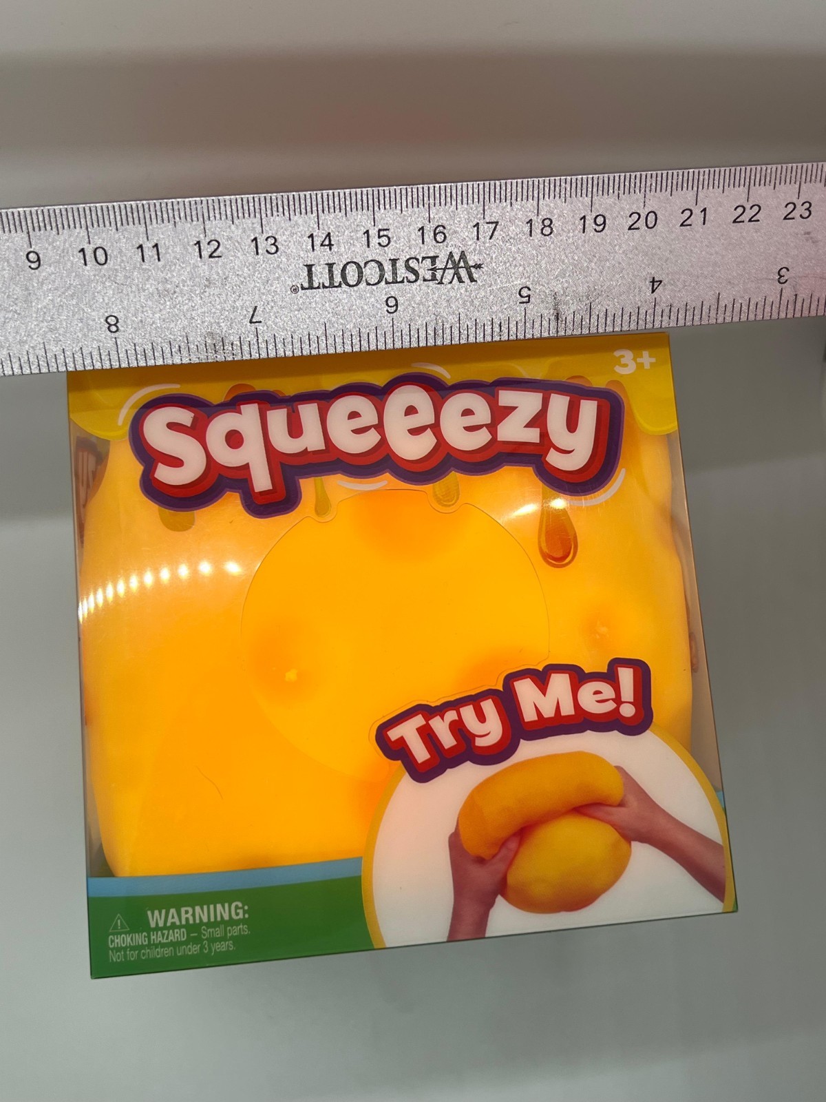 Squeezy Yellow Tactile Squeeze Toy, Try Me, Ages 3+ (3-4 Years)