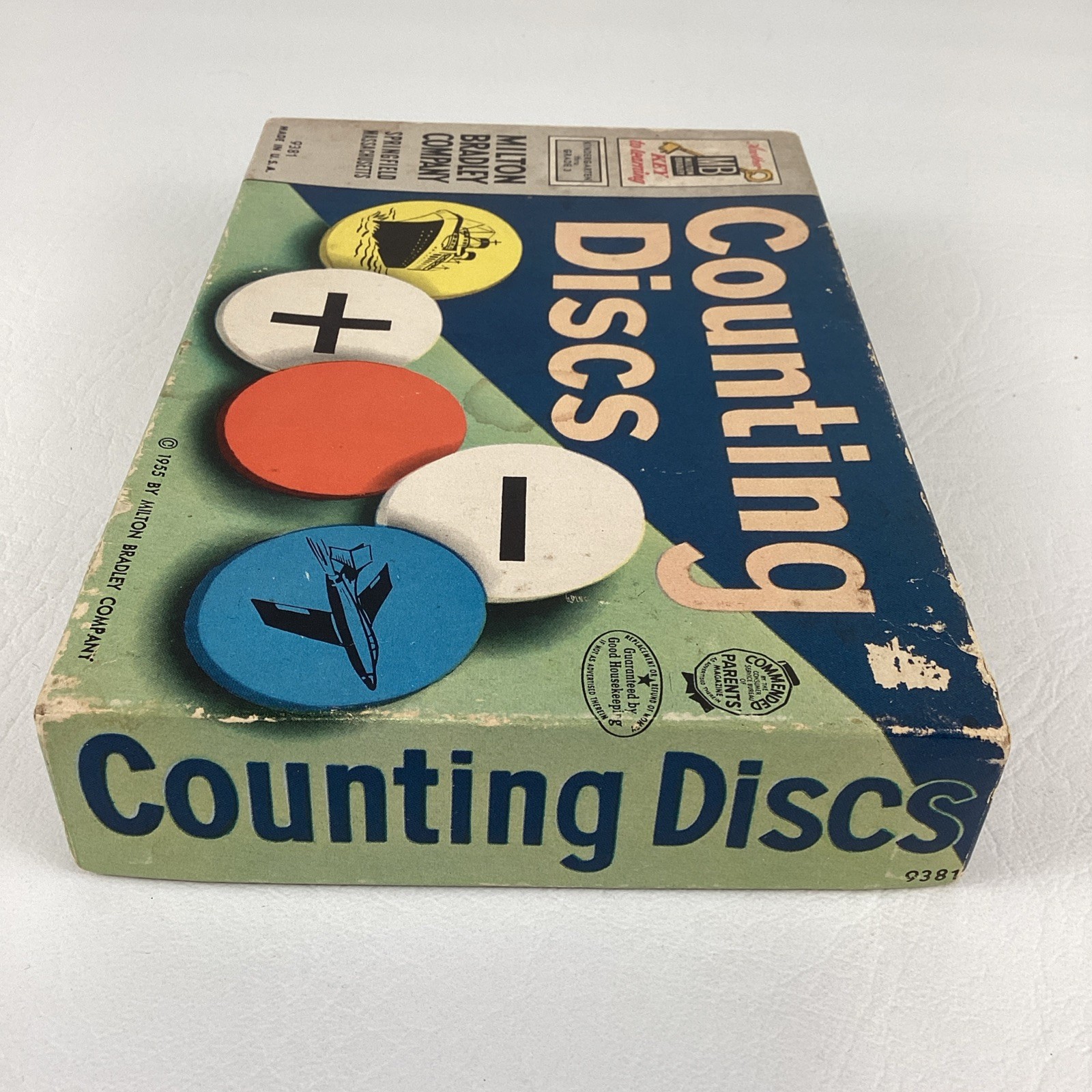 Counting Discs Youth Learning Arithmetic Math Vintage 1955 Milton Bradley Toy