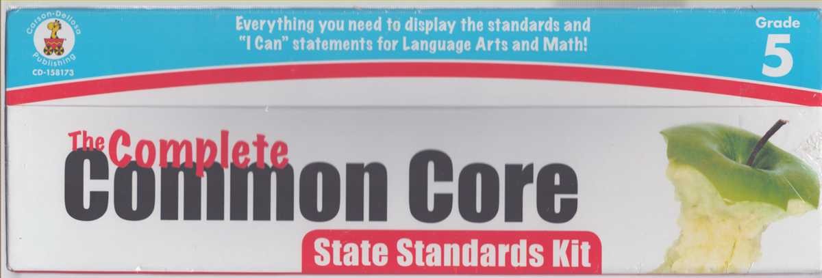 CARSON DELLOSA THE COMPLETE COMMON CORE STATE STANDARDS KIT POCKET CHART CARDS