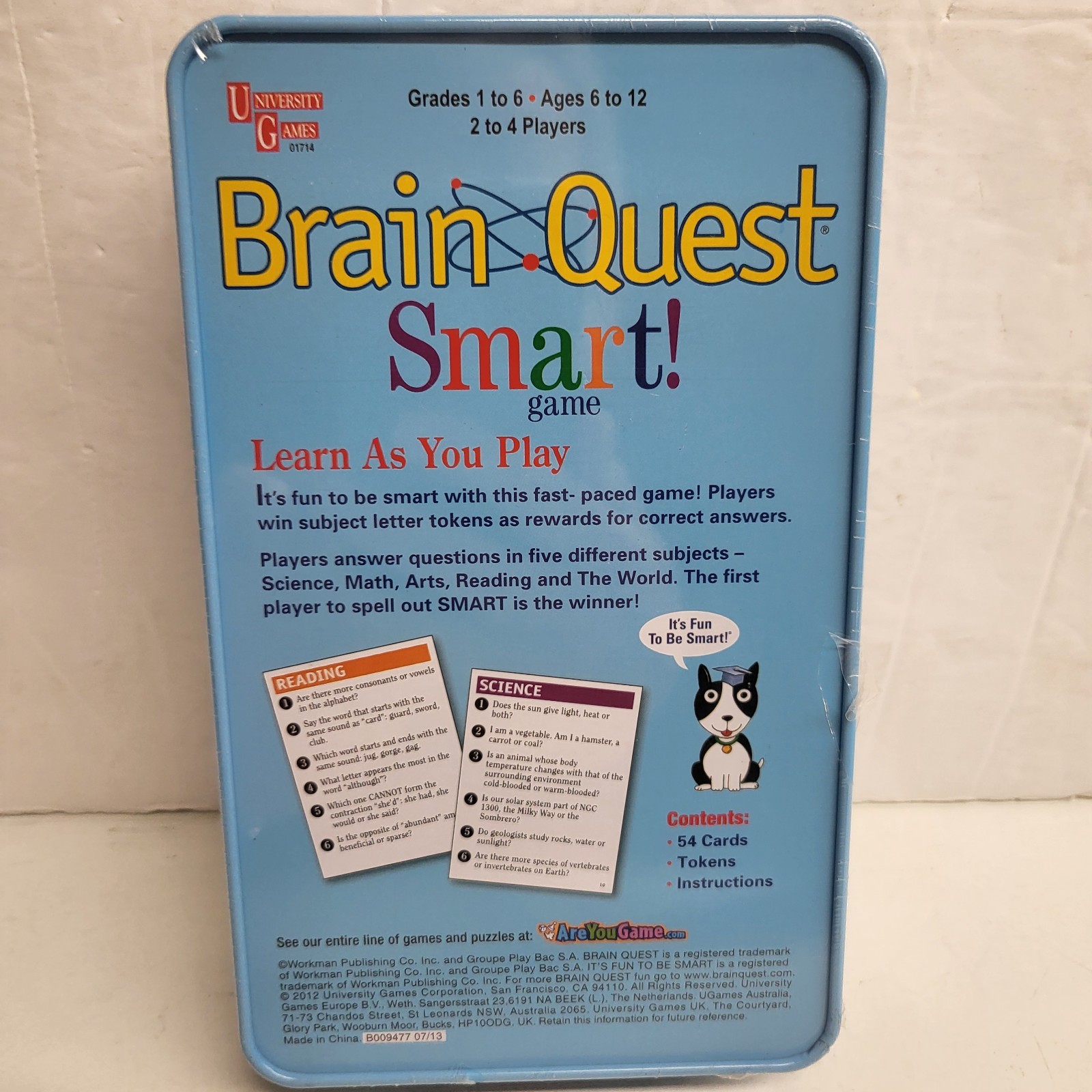 University Games Brain Quest Smart! Card Game – NEW/ SEALED in TIN –