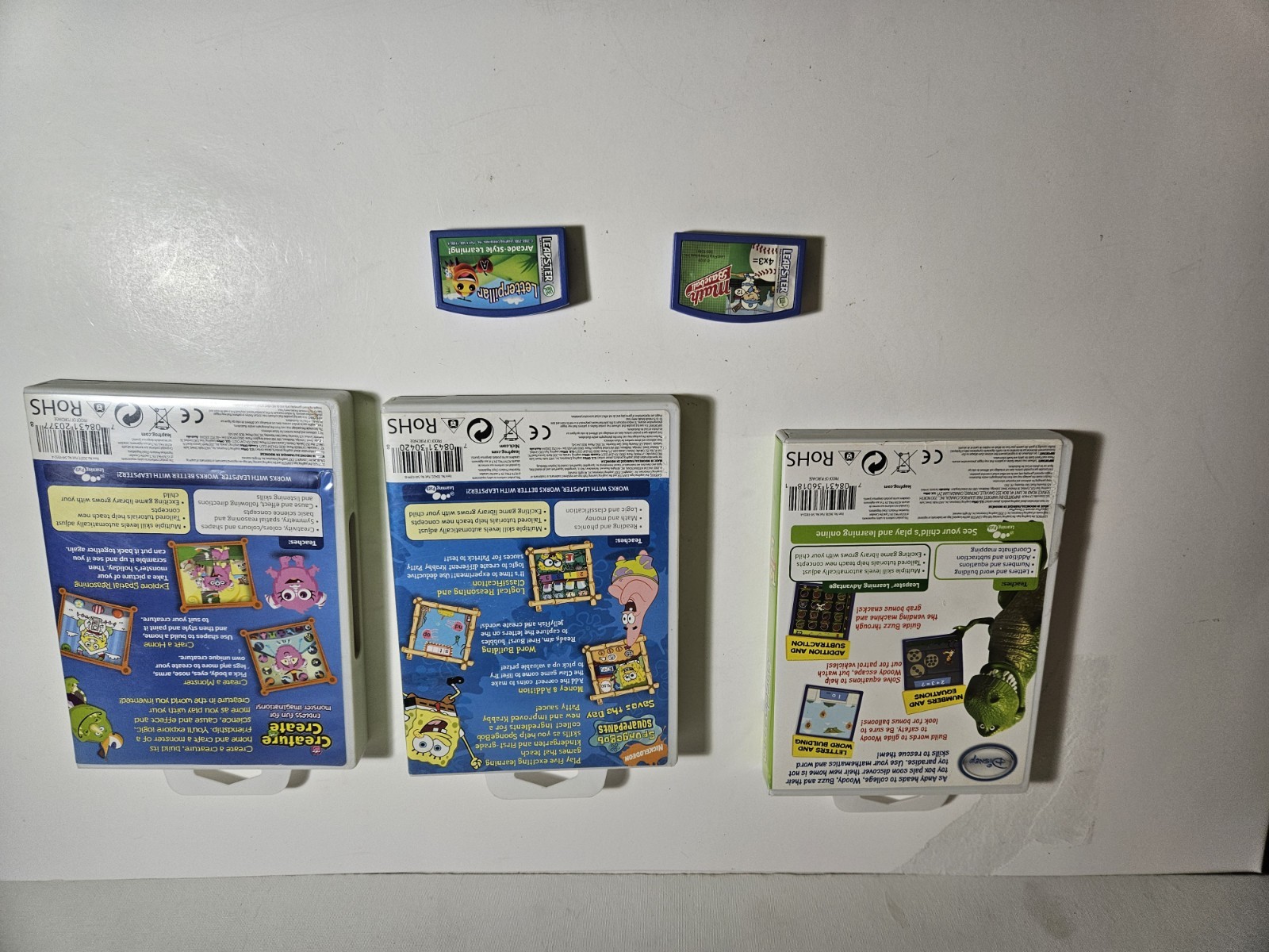 Leapster Games SpongeBob Squarepants, Creature Create, Toy Story 3, Ect.