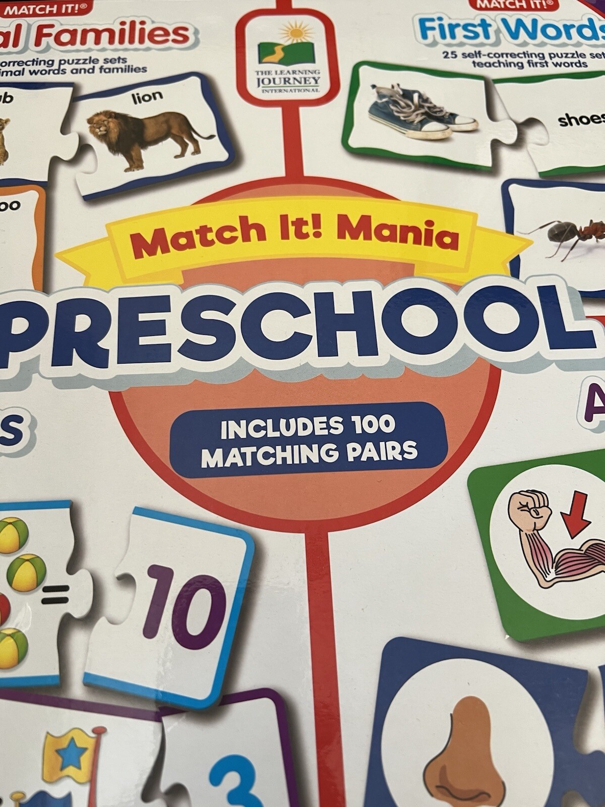 Match It! Mania Preschool, 4-6 Years, Mathematics, First Words (Unused)