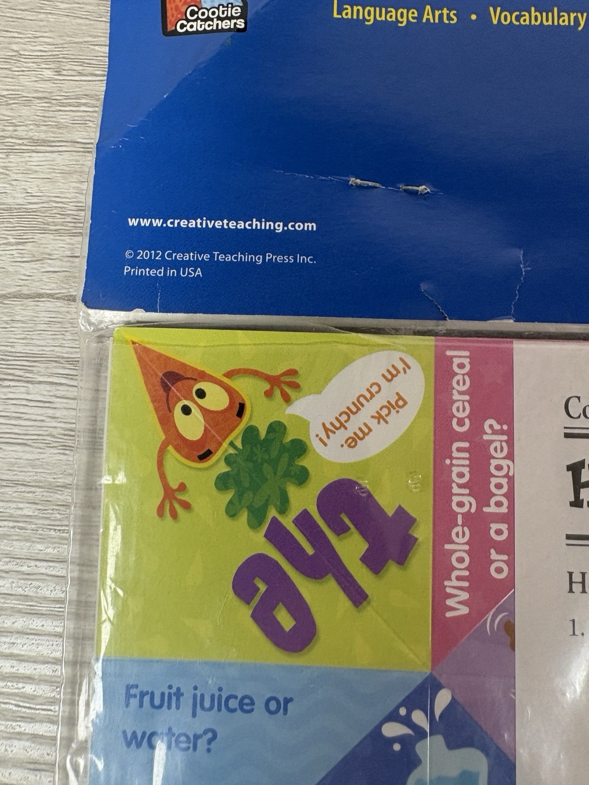 NIP Cootie Catcher CTP7082 Healthy Eating Watch Your Serving Size