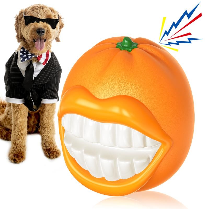 Tough Squeaky Dog Ball Toy for Aggressive Chewers Medium Large Dogs Fetch Traini