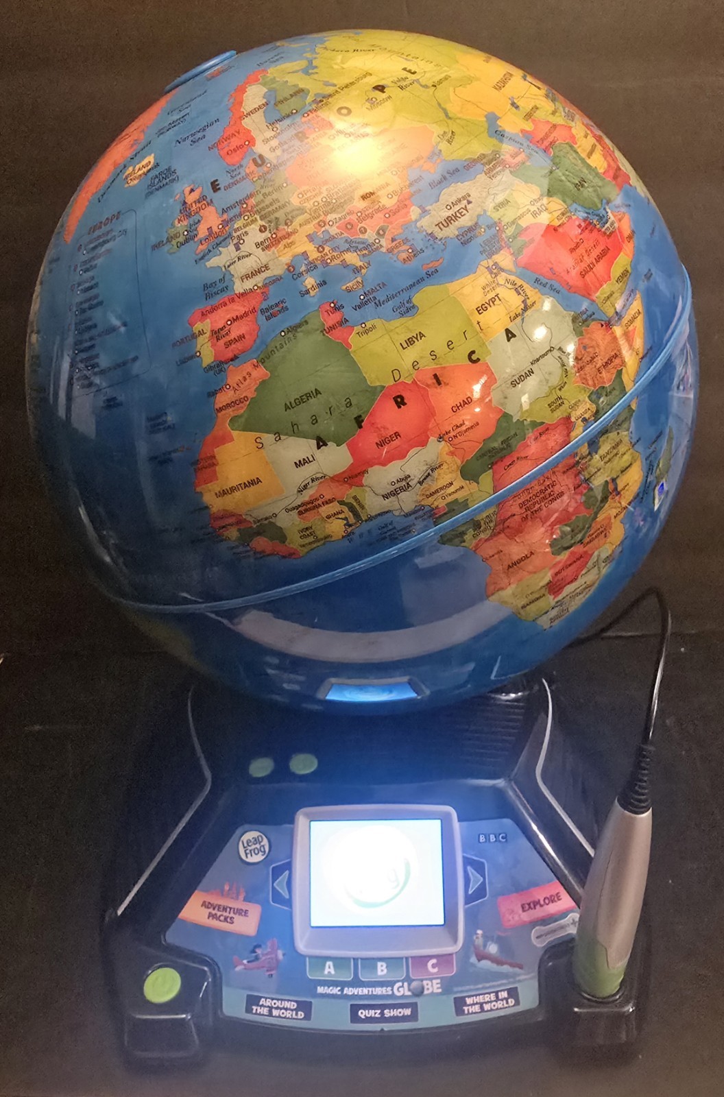 Leapfrog Magic Adventures Globe w/ LCD Integrated Video Screen Display – Tested!