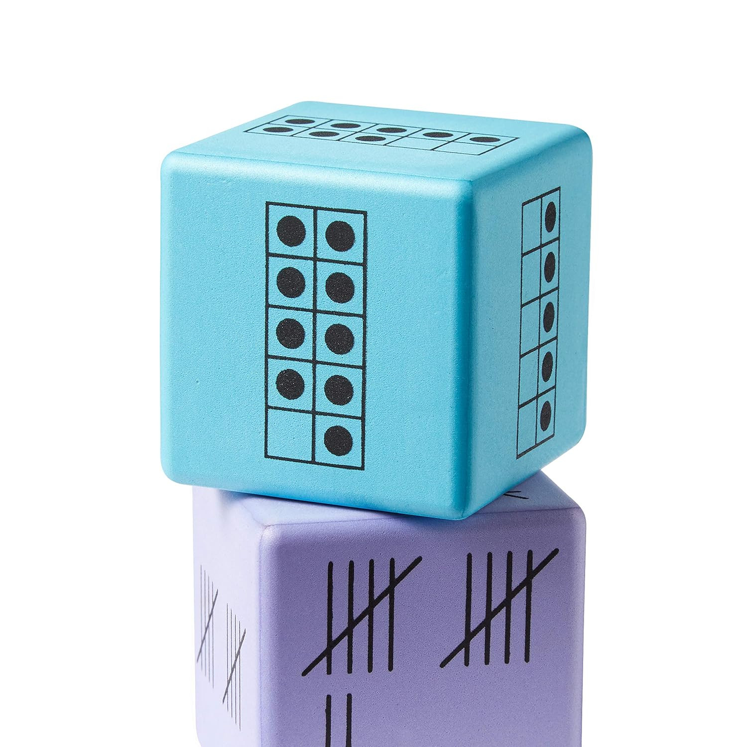 Math Activity Dice Set, Foam Math Dice for Kids Ages 5-8, 6 Sided Die Represents