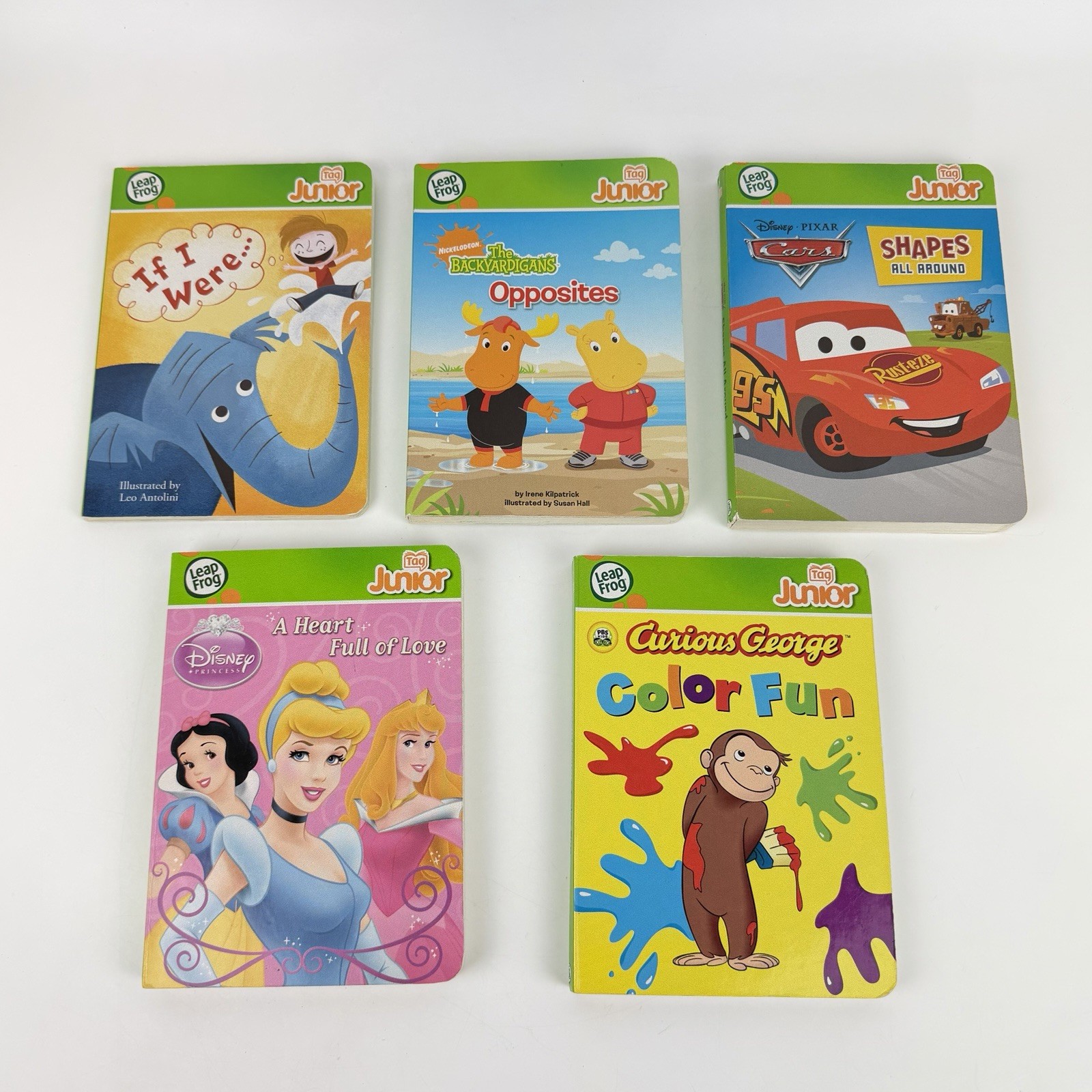 Leap Frog TAG Junior Reading System Kids + 5 Books with Reader & Tote Tested