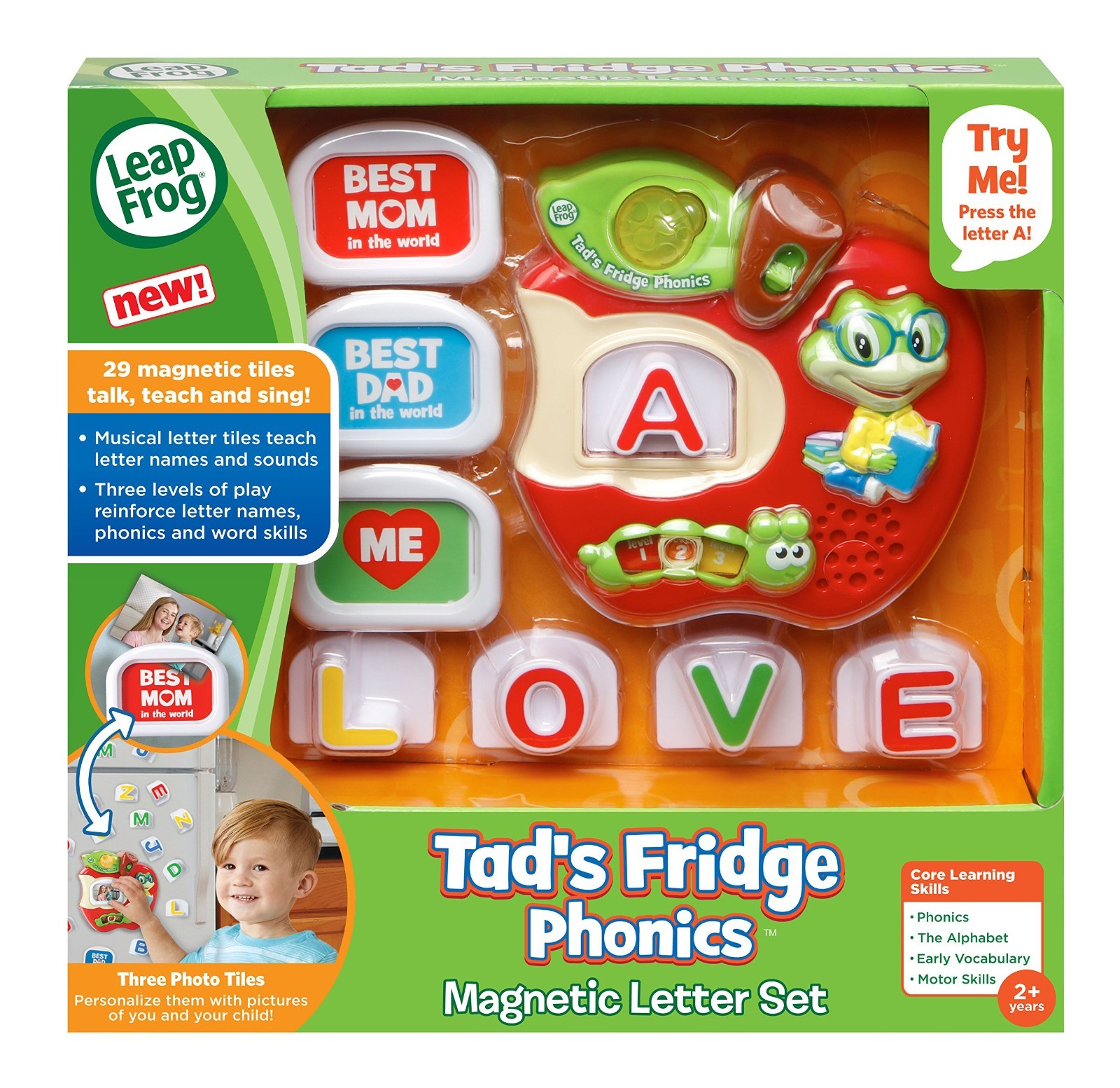 Magnetic Letter Set for Kids – LeapFrog Tad’s Fridge Phonics Educational Toy