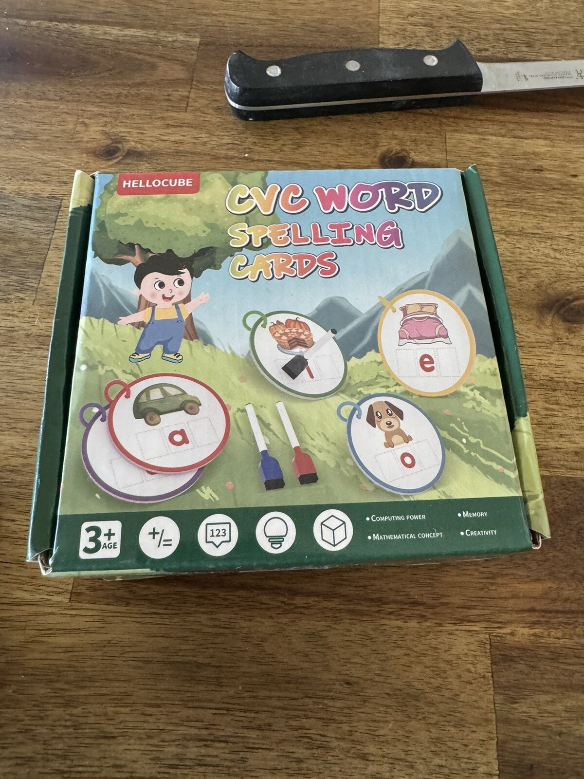 CVC Words Writing & Spelling Flash Cards Set For Kids Toddlers Learning Device