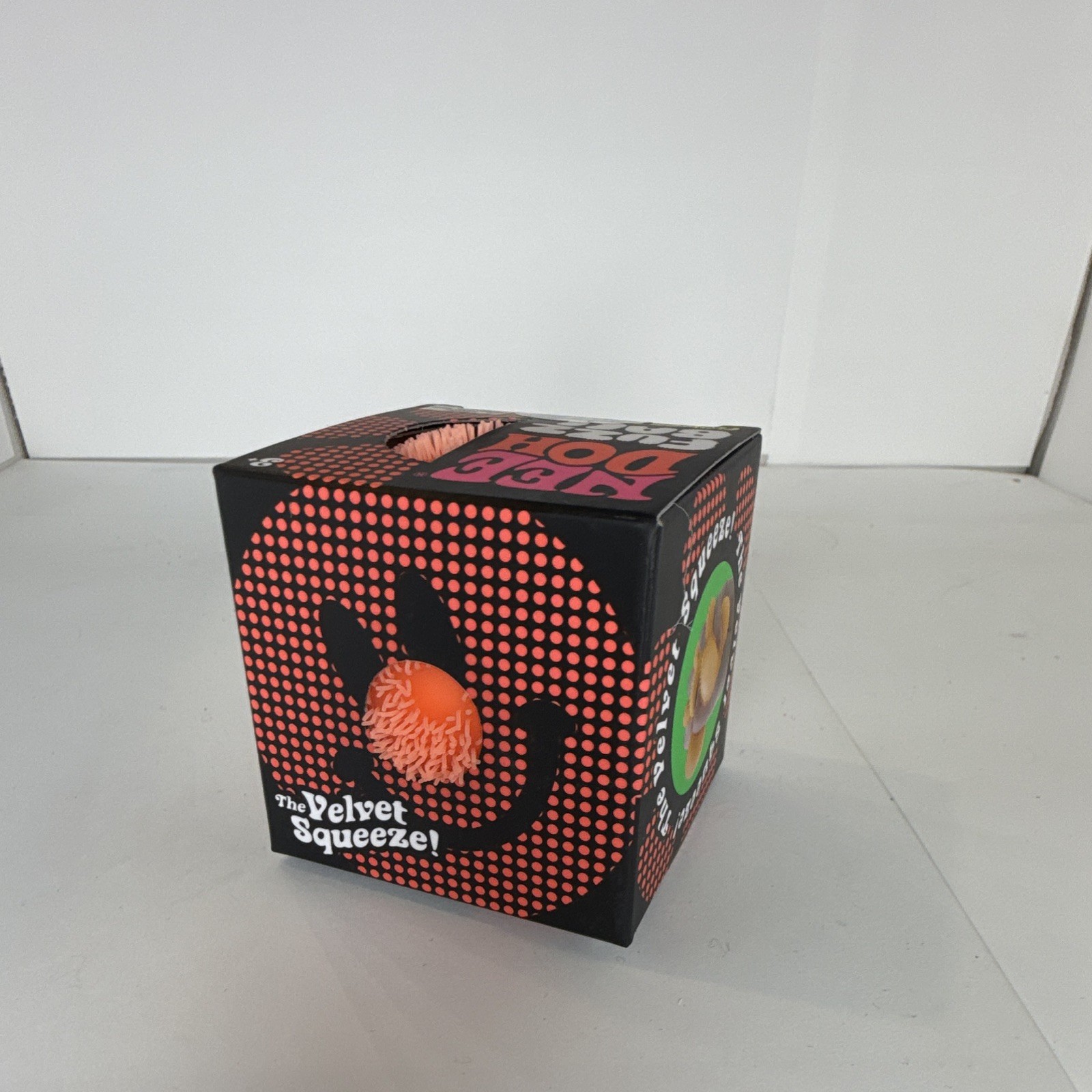 Nee Doh Fuzz Ball Flower Power Orange Velvet Squeezer Squeeze Toy Age 3-4