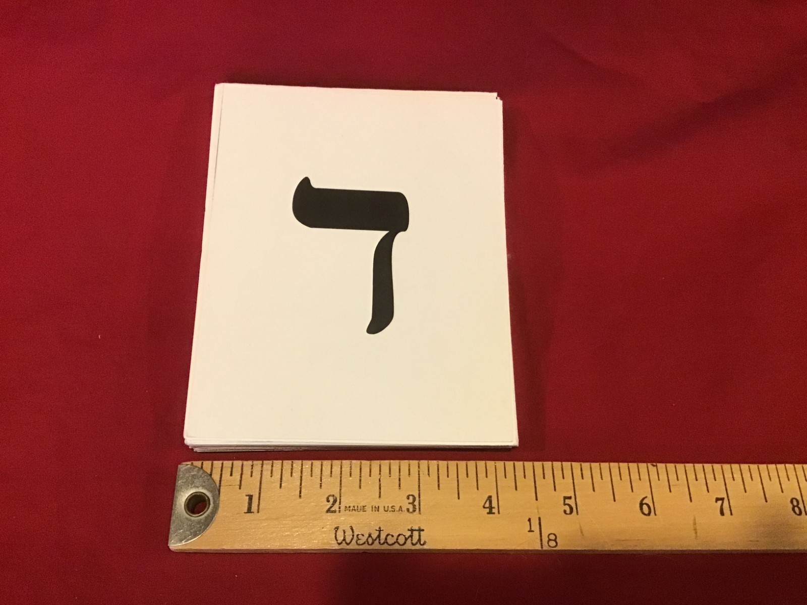 National Jewish Outreach Hebrew Alef Aleph Bet Alphabet Flash Cards NIP