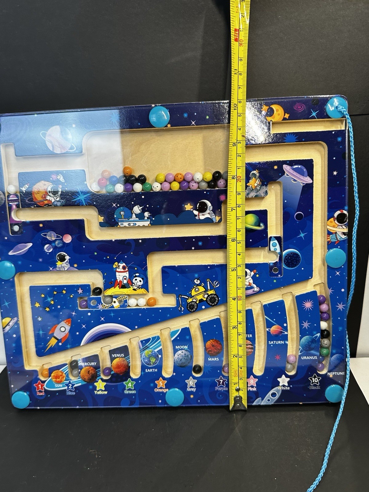 Montessori Magnetic Outer Space Maze, Fun Learning-Color/Numbers for 3-5