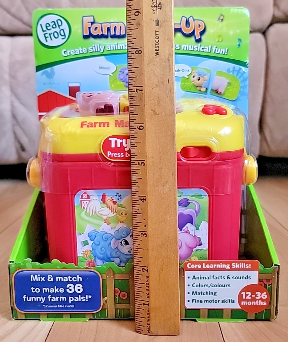 Leap Frog Farm Mash-Up Animal Learning Toy Match Talking Bucket 2012 NEW — READ