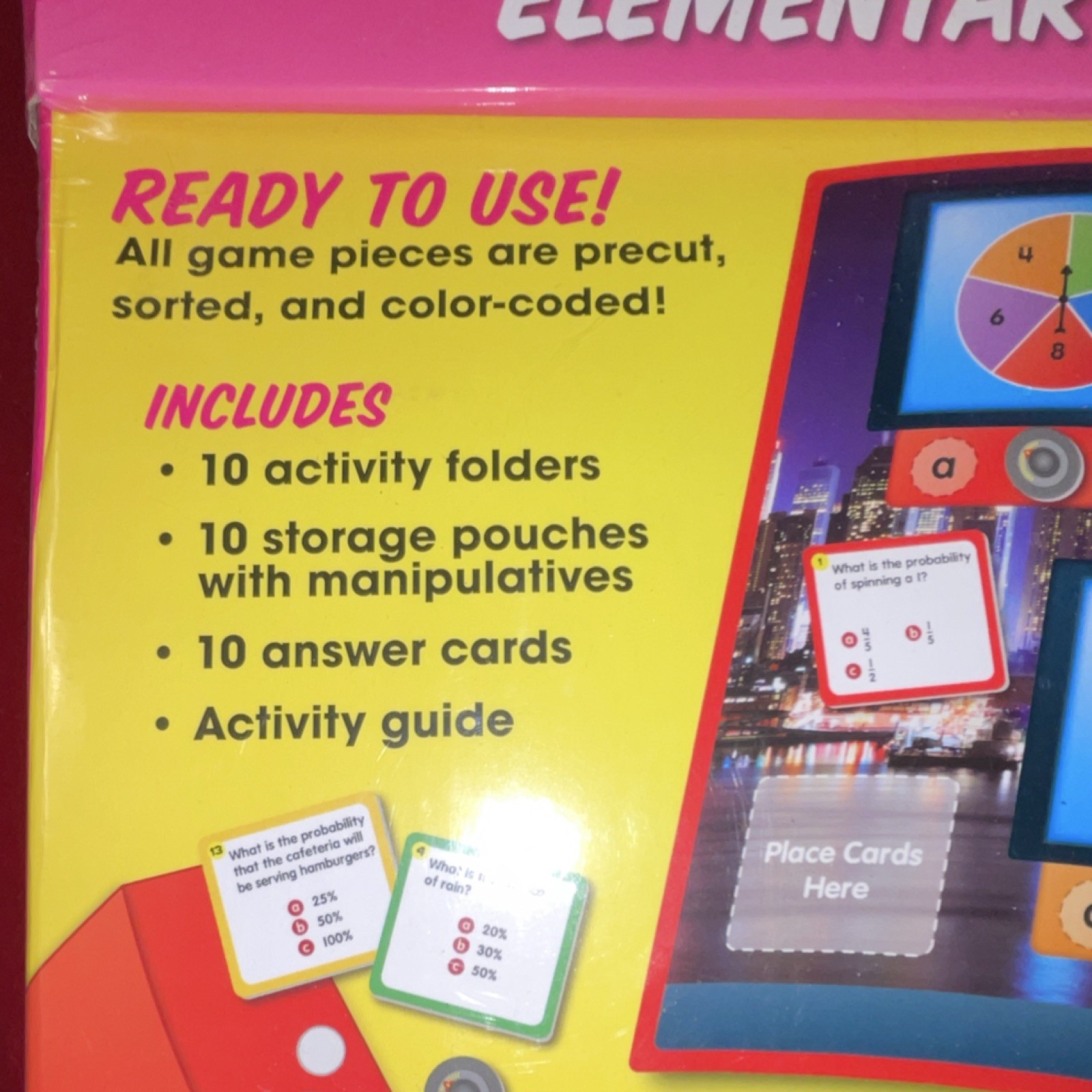 Lakeshore Data & Probability Elementary Folder With 10 Games for Ages 9+