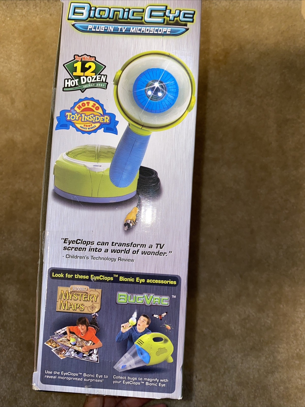 Jakks Pacific Bionic Eye Eye Clops Series Plug-In TV Microscope 2008 NIB