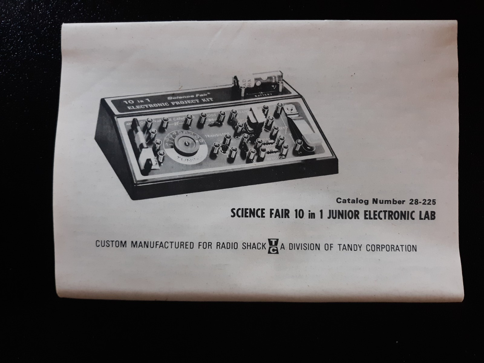 10 In 1 Science Fair Jr Electronic Lab Kit Science Fair, Boxed, With Manual 1972
