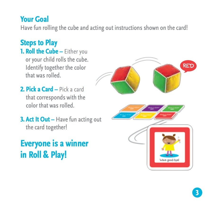 ThinkFun Roll & Play Your Child’s 1st First Game Ball Cards Preschool 2011