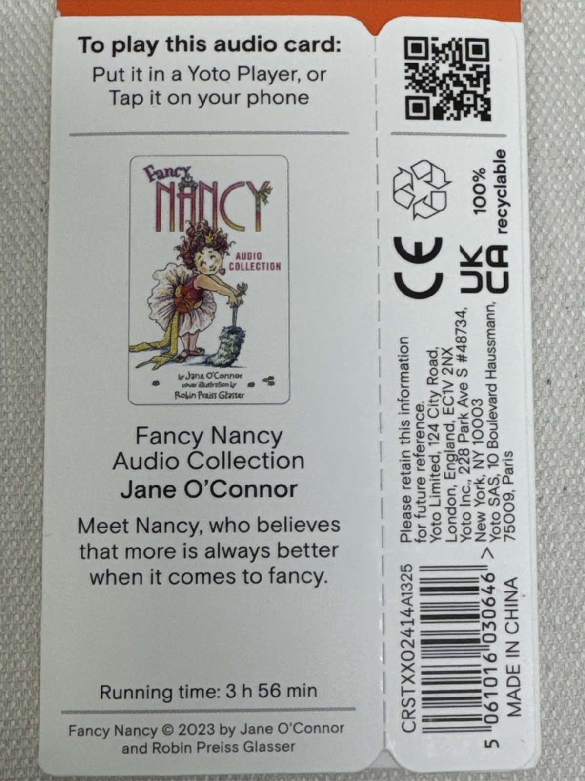 Yoto Fancy Nancy Audio Collection