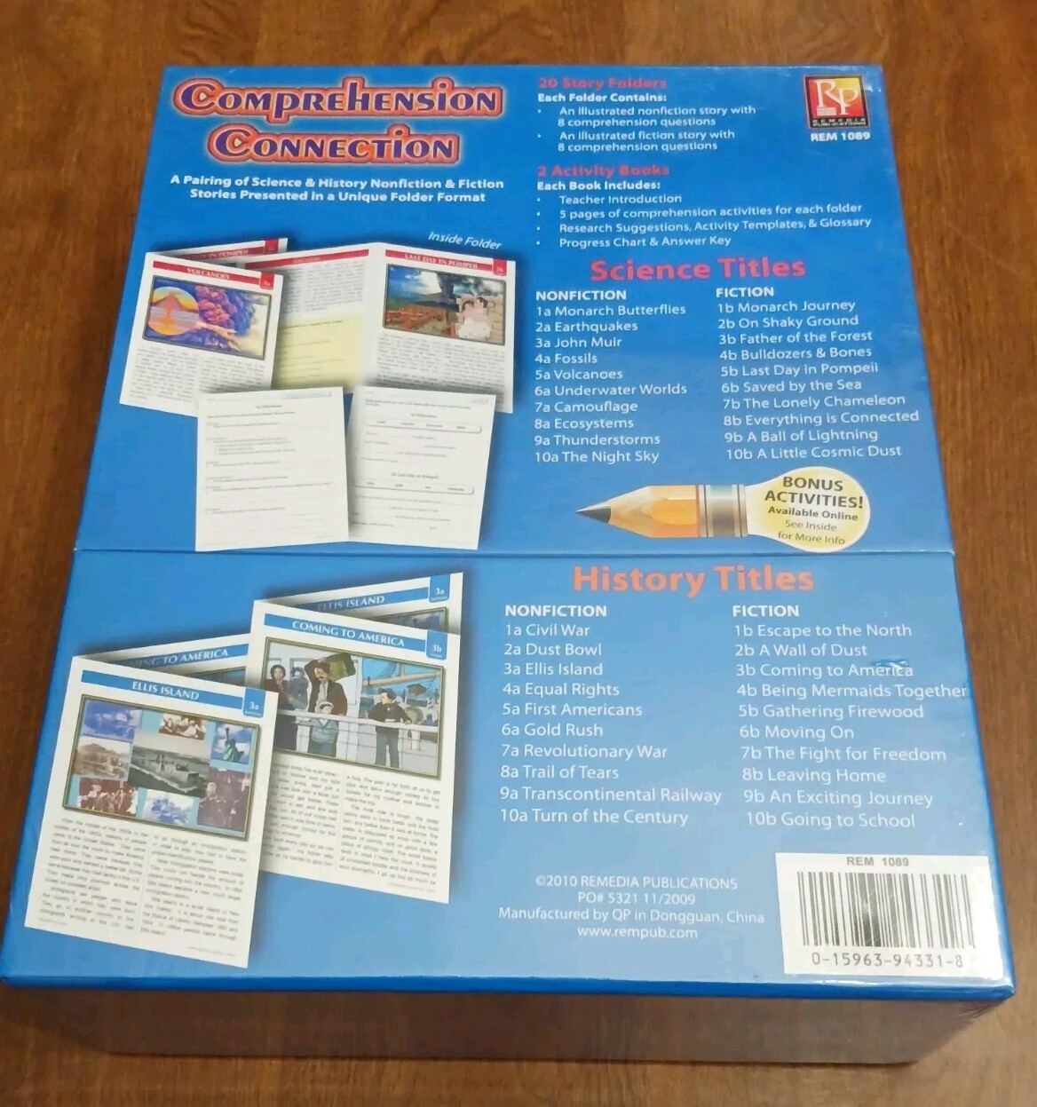 Comprehension Connection Science & History Learning Activity Story Folders