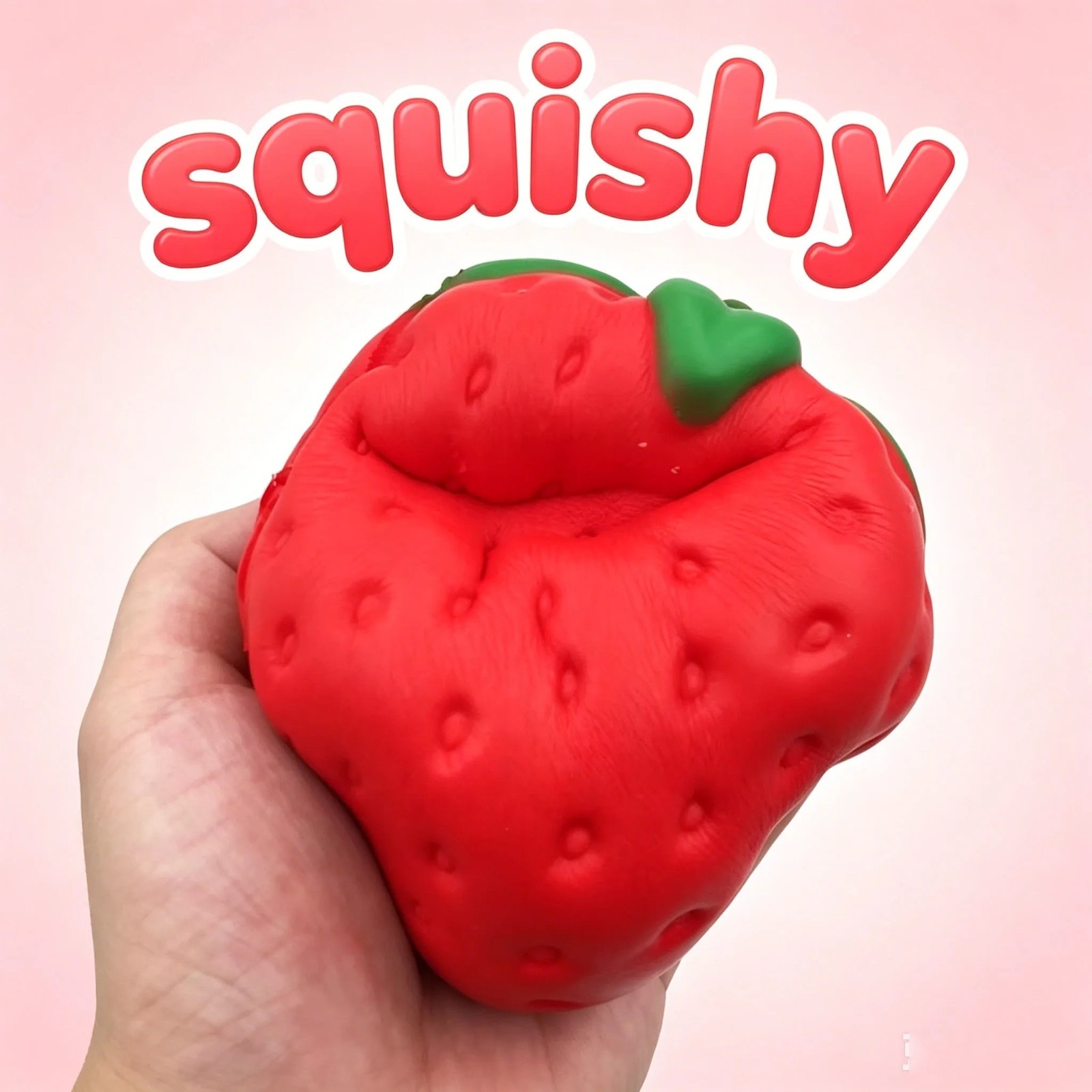 Sunny Days Jumbo Squeezy Strawberry Squishy Toy Stress Relief Sensory Fun
