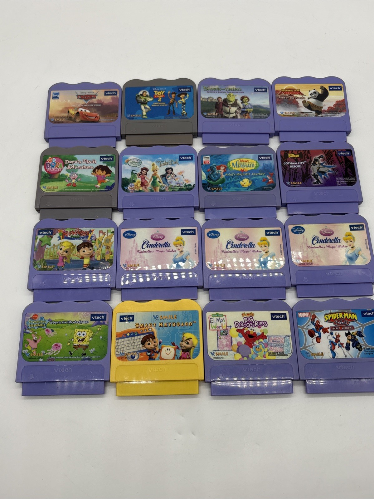 VTech VSmile Learning System 16 Game Lot – Disney Cars Shrek Dora Toy Story