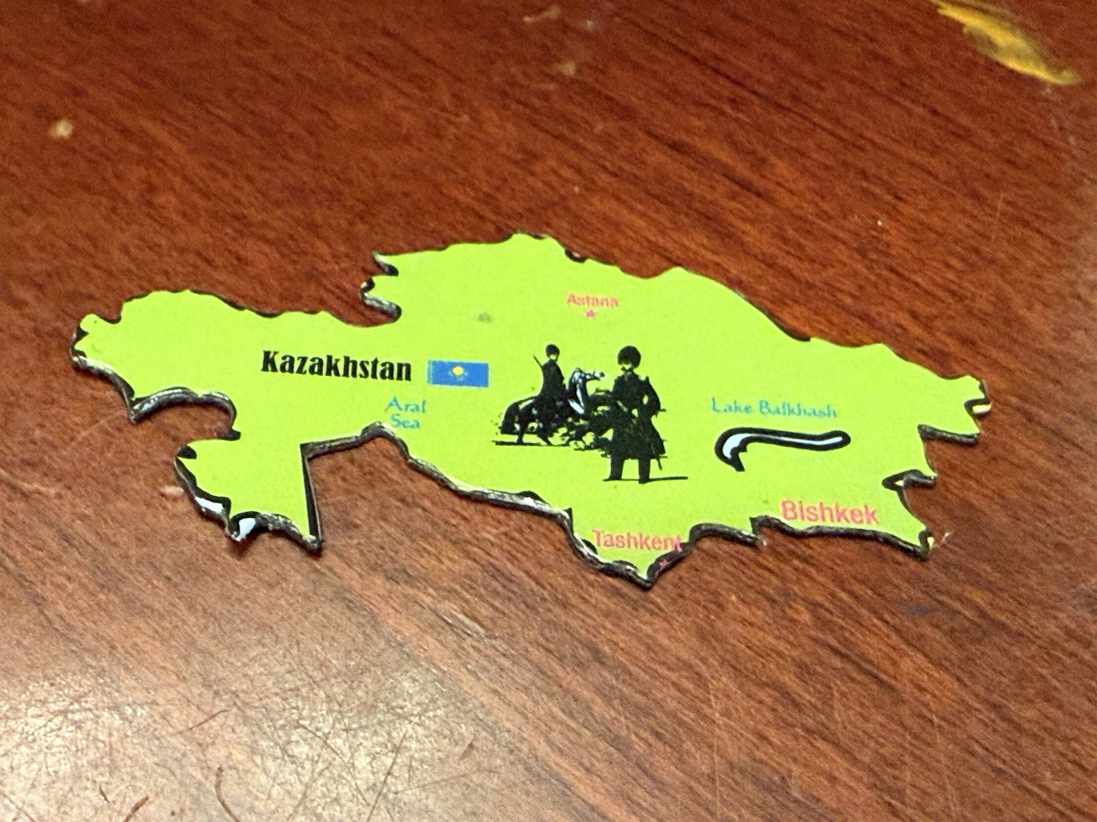 Ata-Boy Magnetic World Map Play-n-Learn Kazakhstan