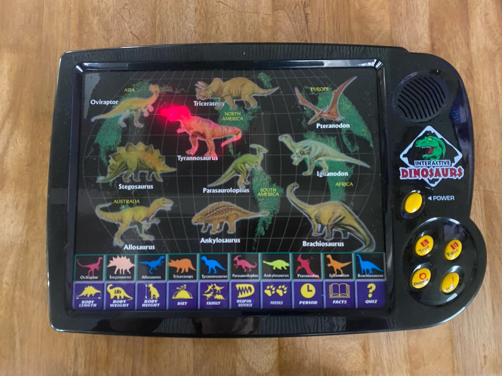 Vintage Interactive Dinosaurs Kids Learning Electronic Toy Tested/Working