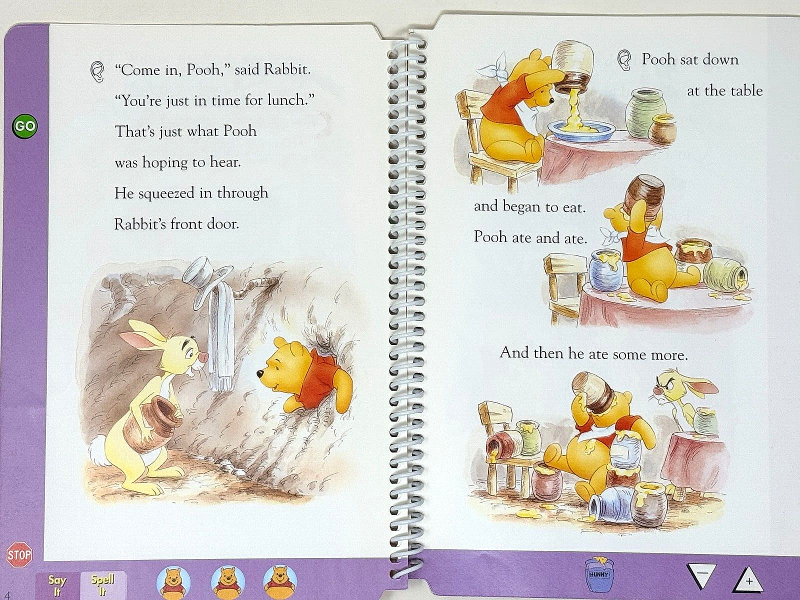 LeapPad Leap Frog Book ONLY – Reading – Disney’s Pooh Gets Stuck – VG