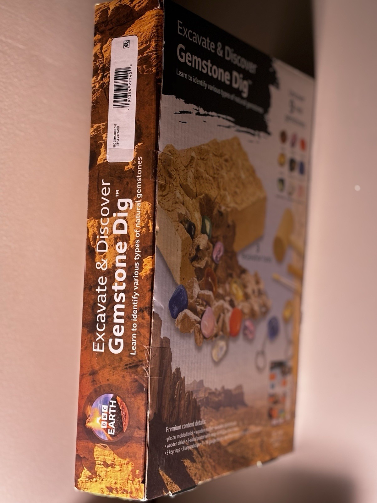 BBC Earth Gemstone Dig Kit Excavation STEM Toy 9 Gems Horizon Group NEW