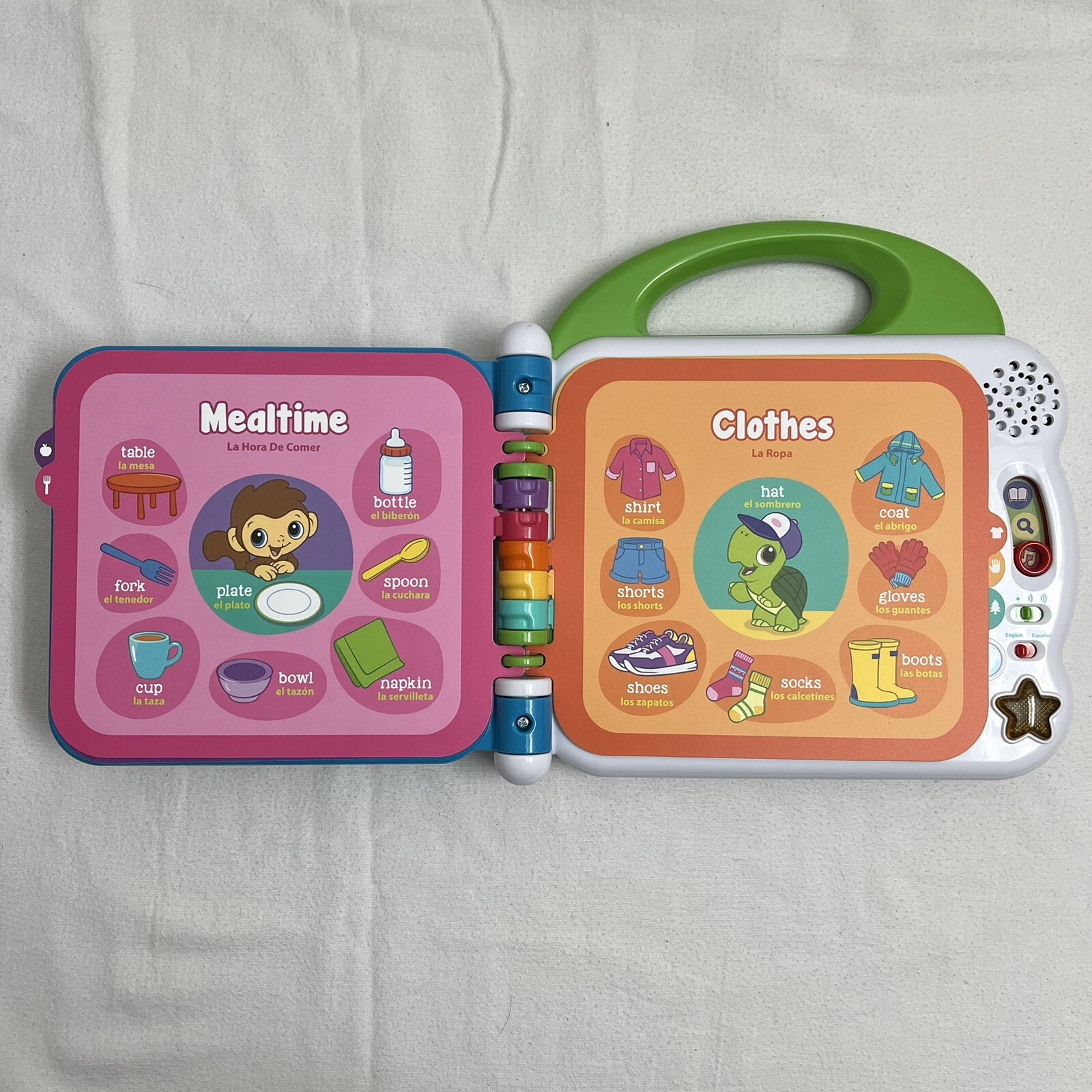 LeapFrog Learning Friends 100 Words Book Electronic Bilingual, Tested & Works