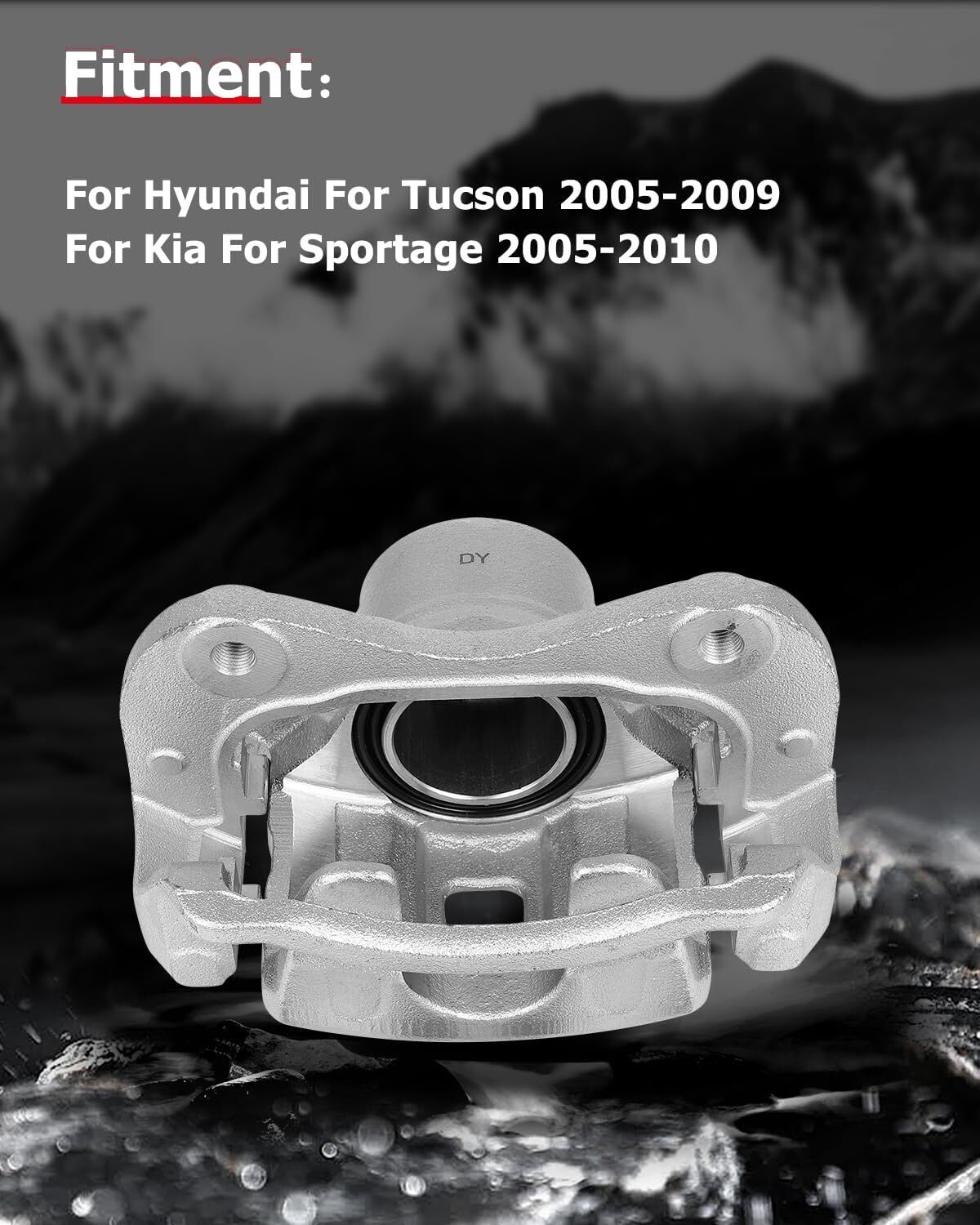 cciyu 19B2996 19B2997 Front Left & Right Brake Calipers with Bracket For Hyundai