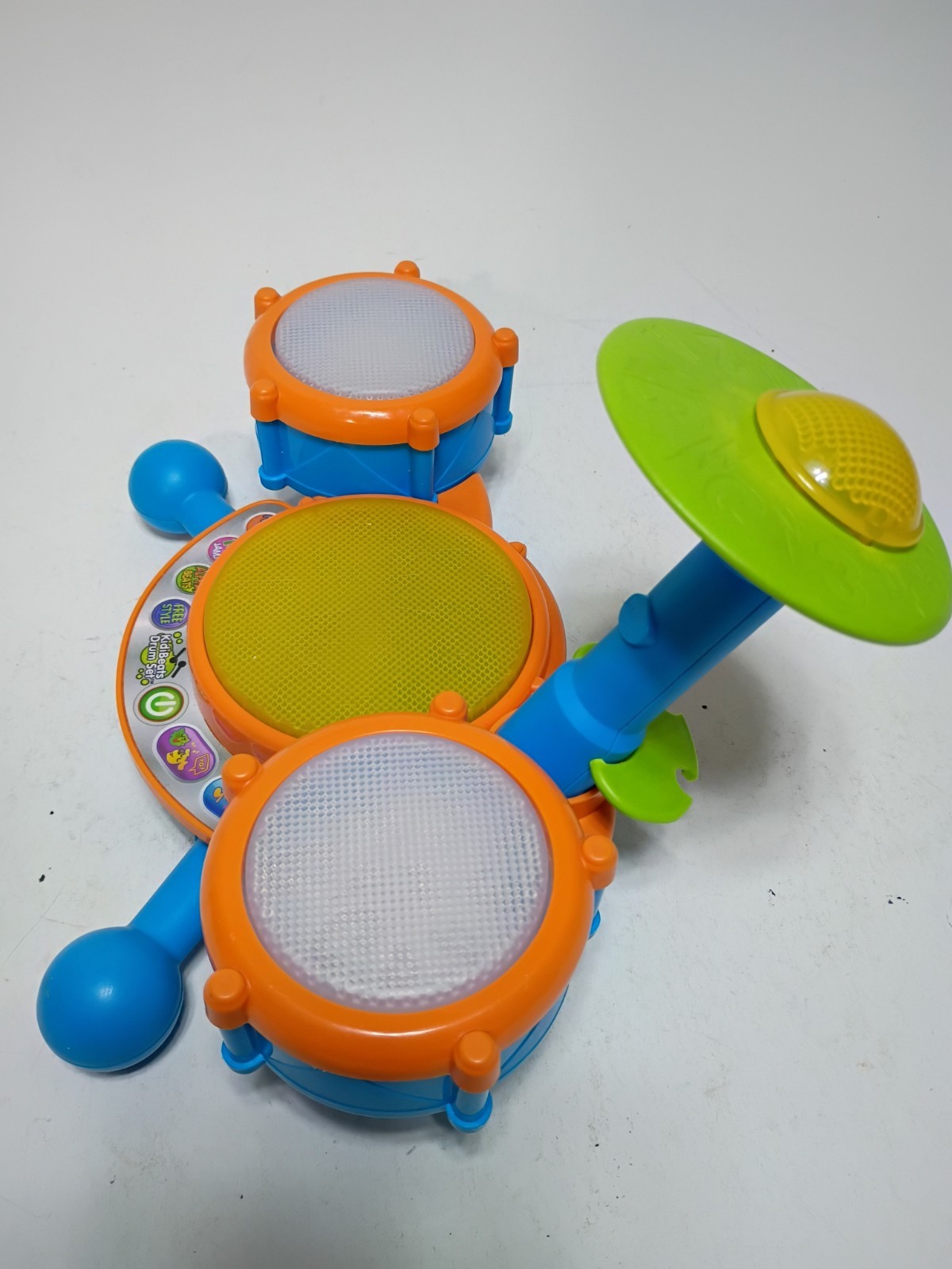 VTech KidiBeats Kids Drum Set, Orange No Sticks