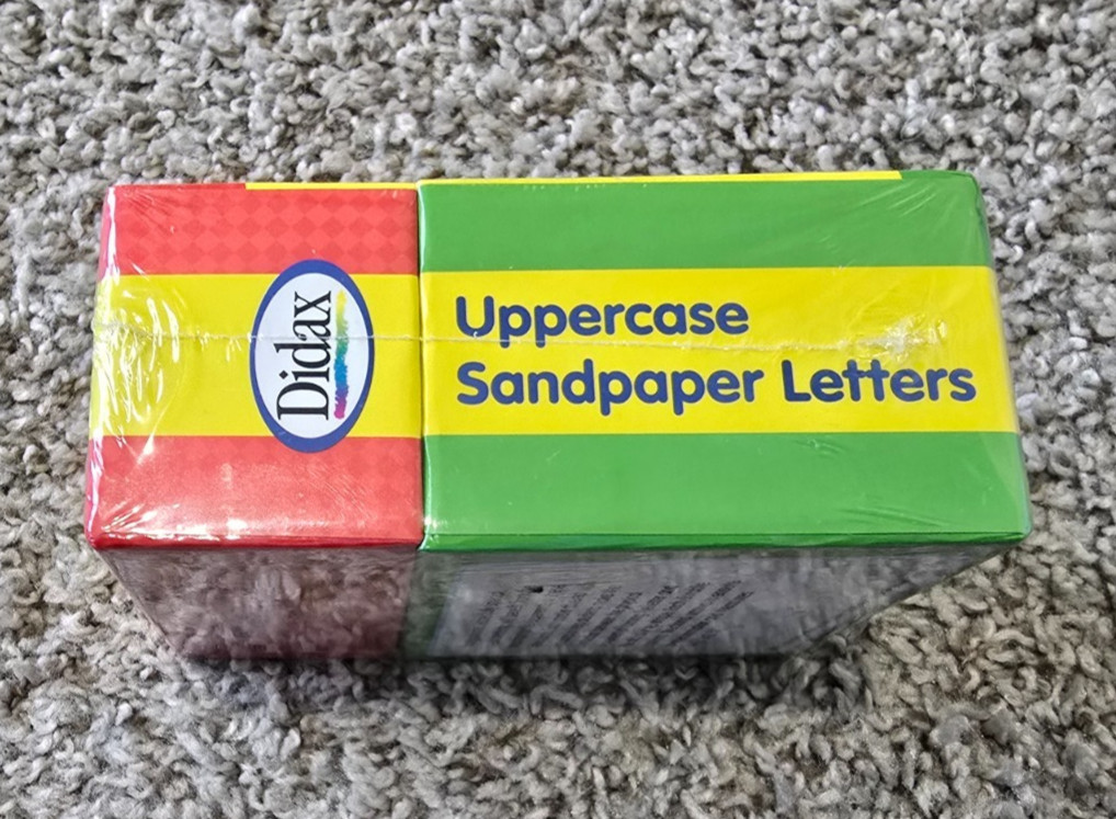 NEW Sandpaper Letters Uppercase Didax Tactile Alphabet Cards for Early Learning
