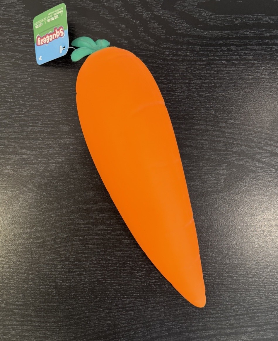 New Viral Sunny Days Toy Mendous Jumbo Squeeezy Carrott Toy Sensory Relief