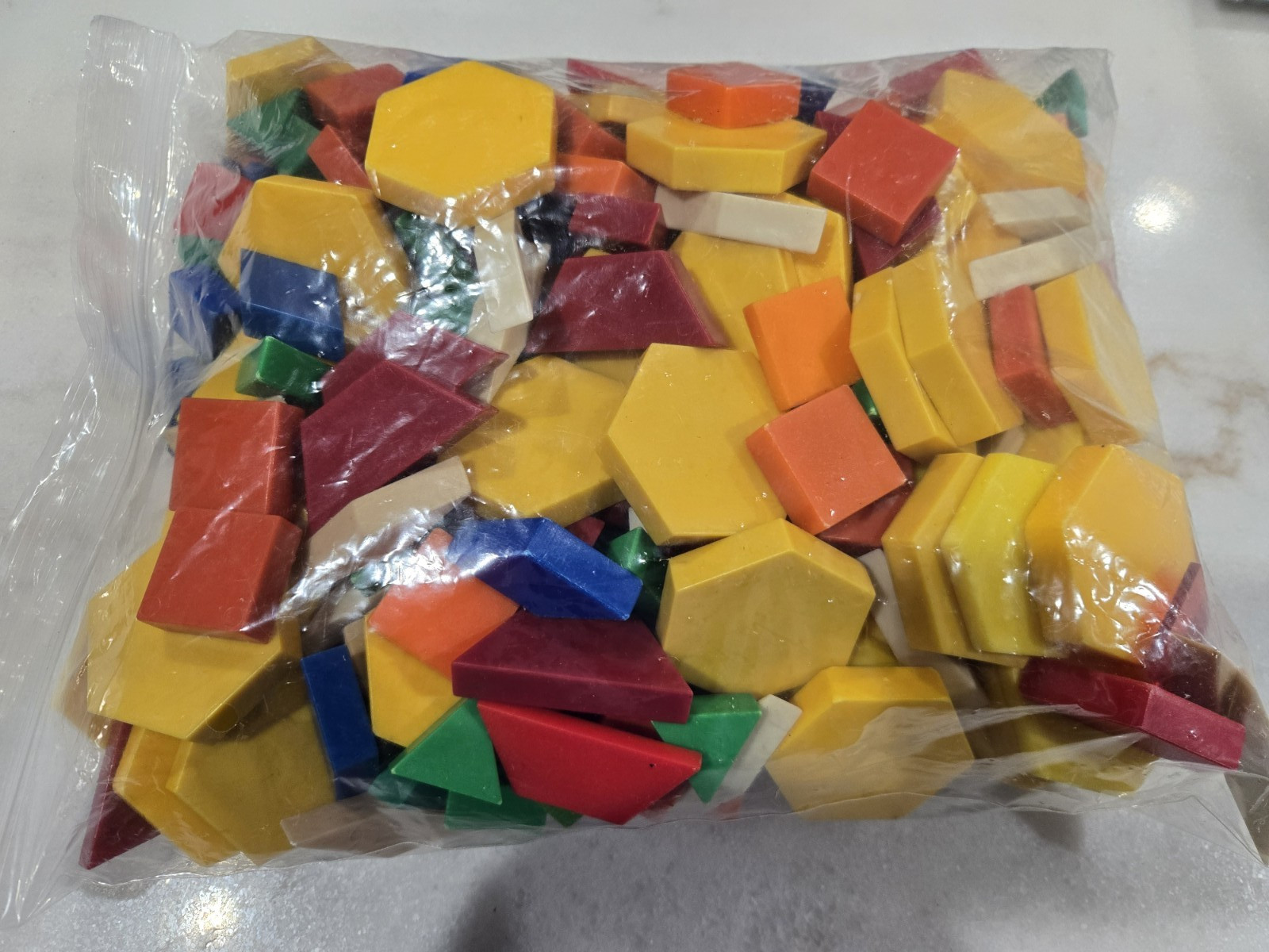 Math Manipulatives Plastic Tangram Pattern Blocks… 229 Pieces!