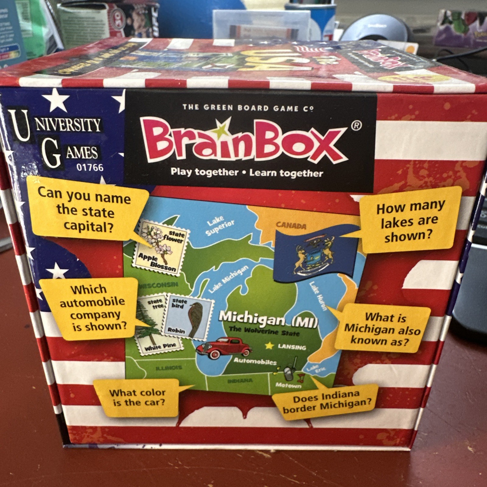 BRAIN BOX The USA Play/Learn Challenge 2012 NEW Sealed University Games Age 8+