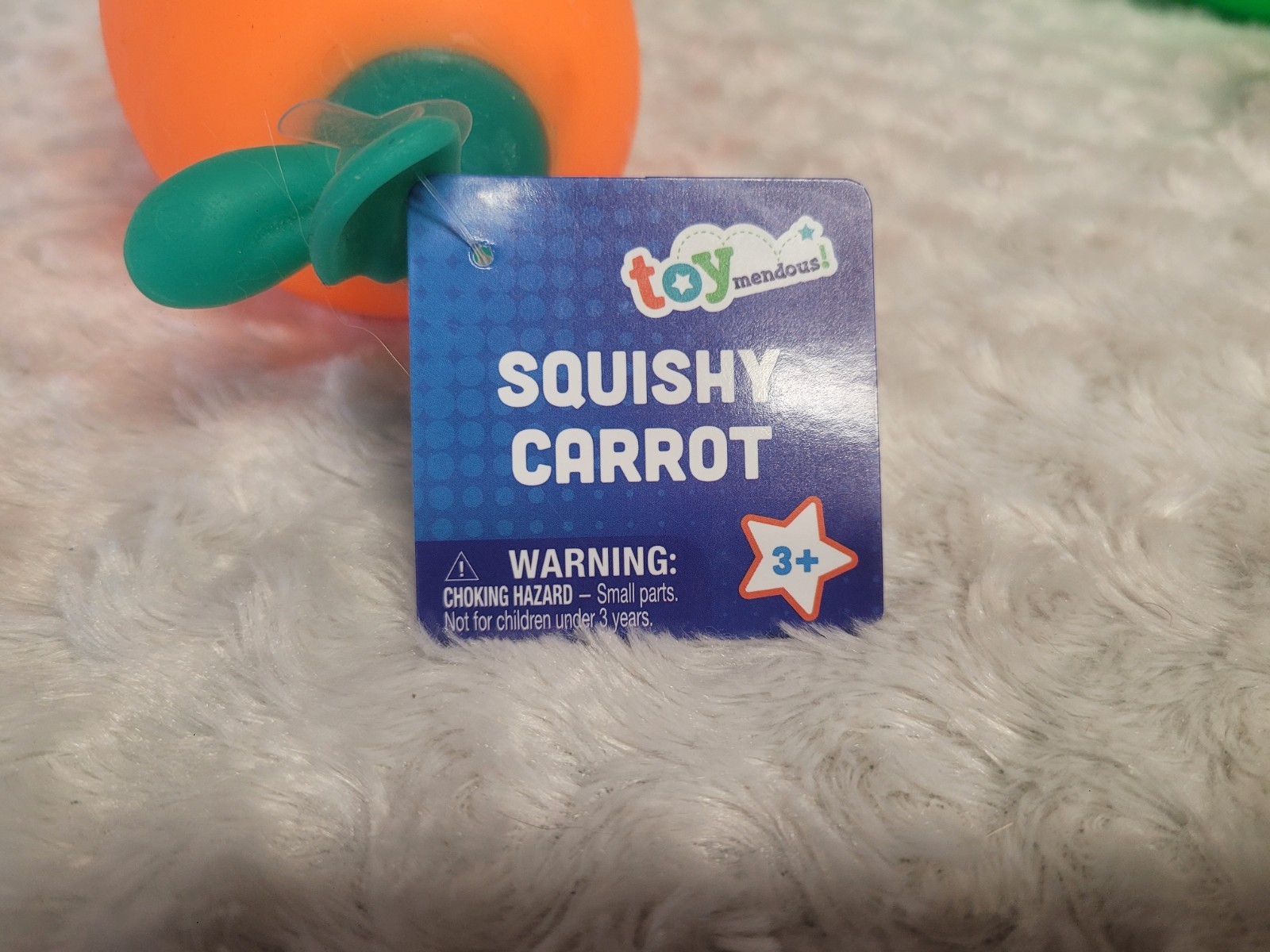 (LOT OF 3 Squishy Toys) Carrot, Duck, Needoh FuzzBall